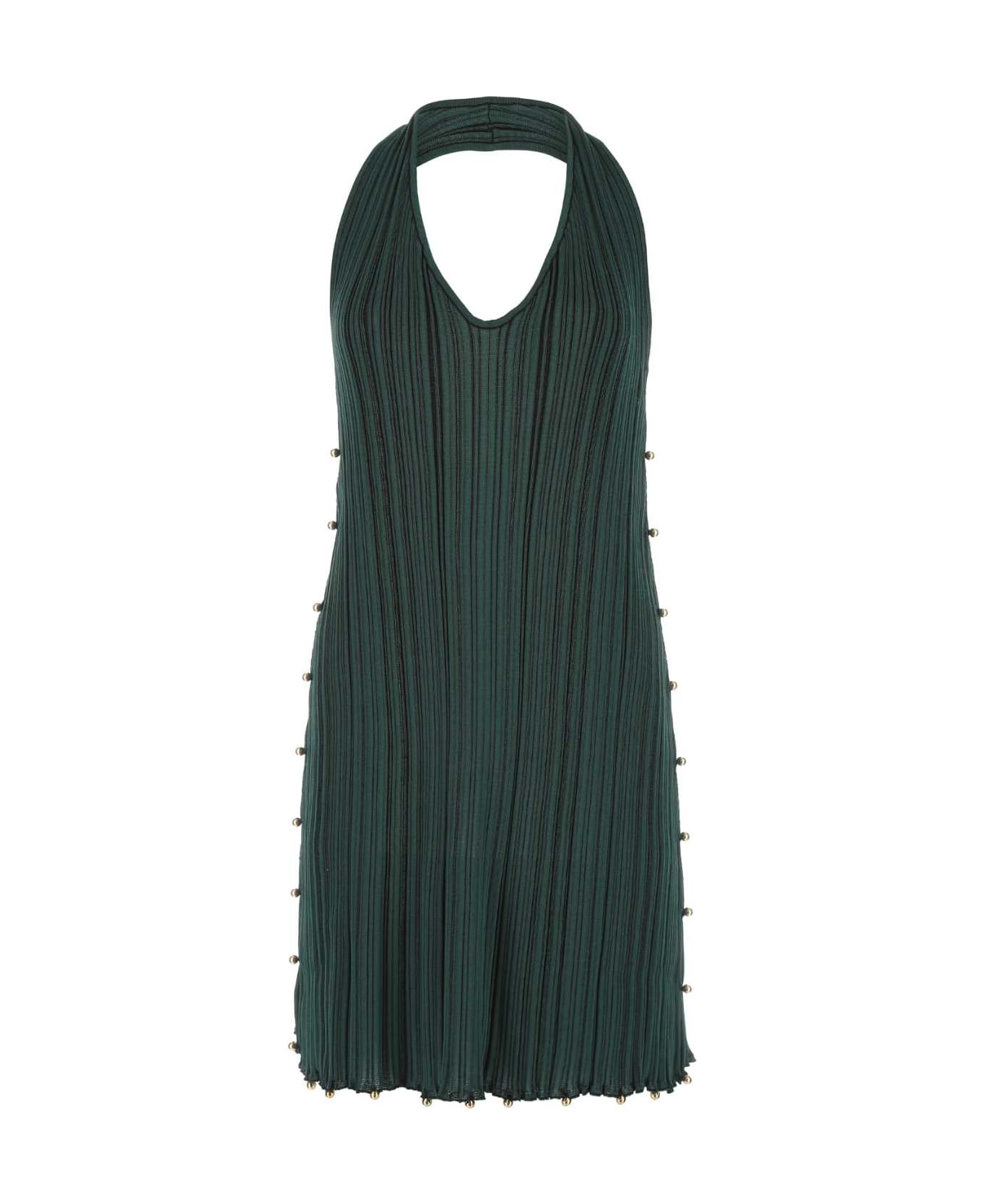 Bottega Veneta Bottle Green Polyester Blend Mini Dress - 3061 ワンピース＆ドレス