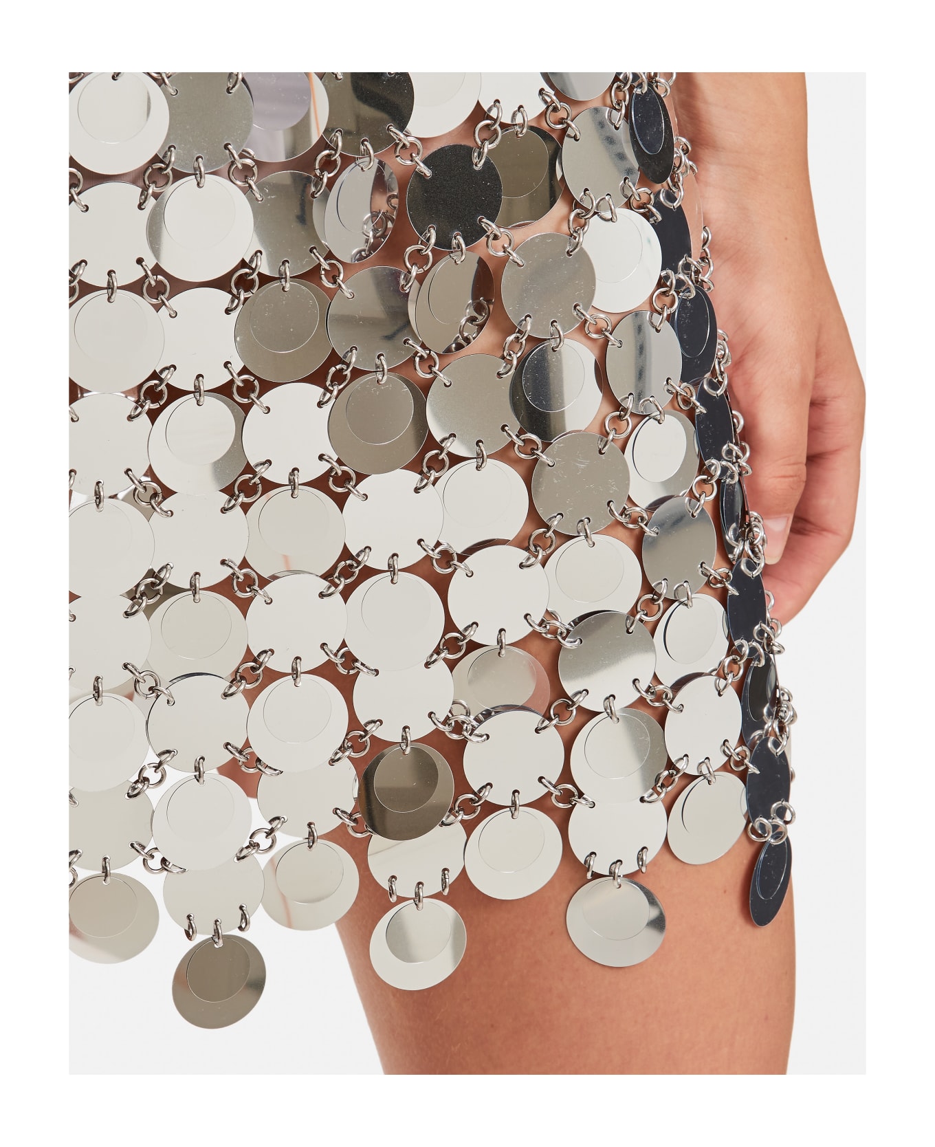 Paco Rabanne Sequins Mini Skirt - Silver