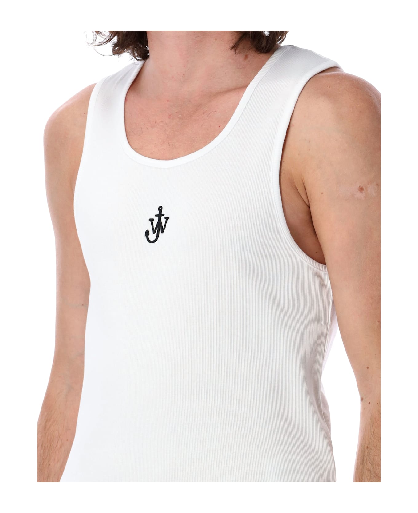 J.W. Anderson Anchor Embroidery Top - WHITE