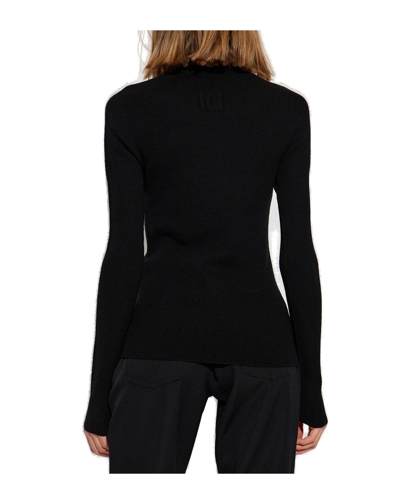 Balmain Turtleneck Knitted Jumper - Opa Noir