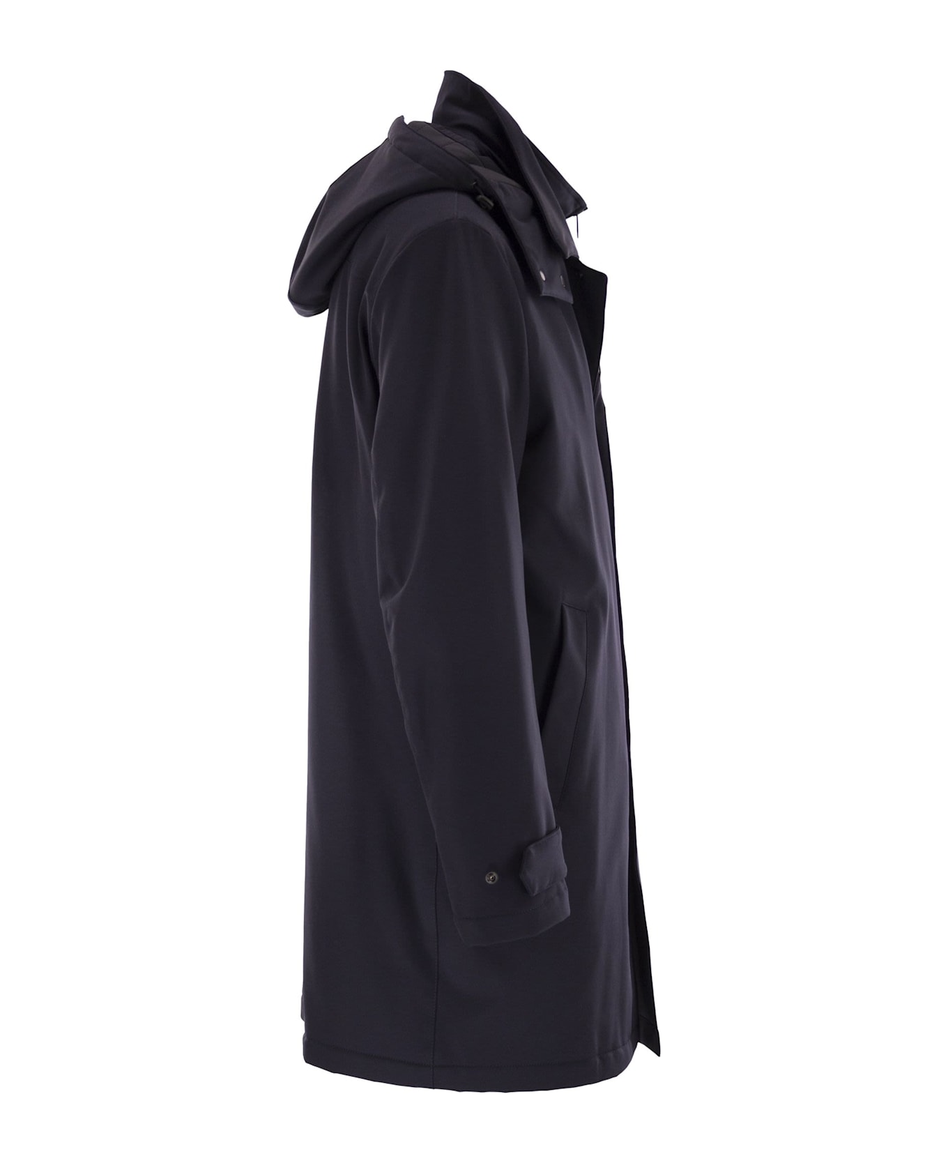 Fay Morning Coat Travel In Jersey Stretch - BLU NAVY