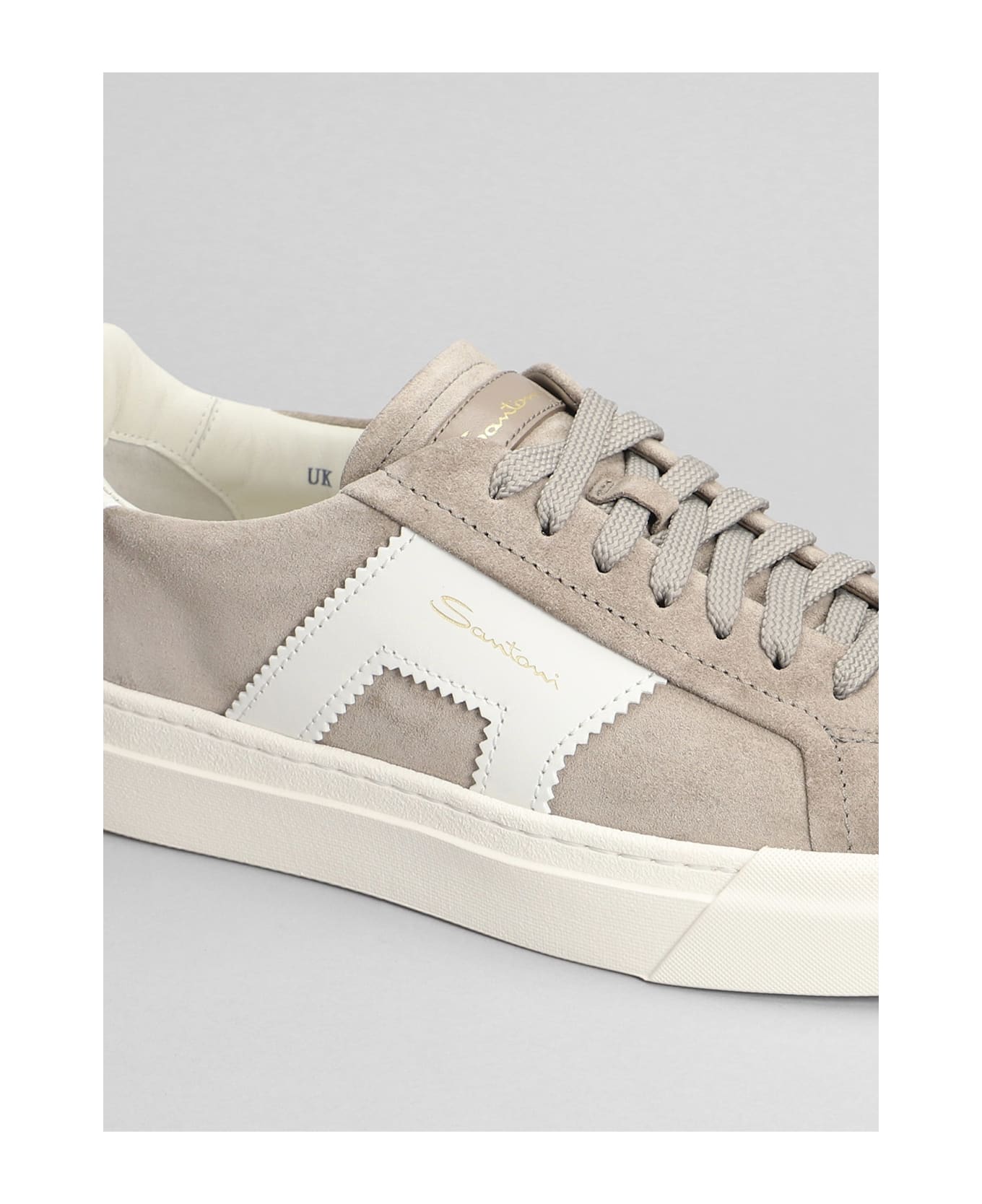 Santoni Dbs1 Sneakers In Taupe Suede - taupe