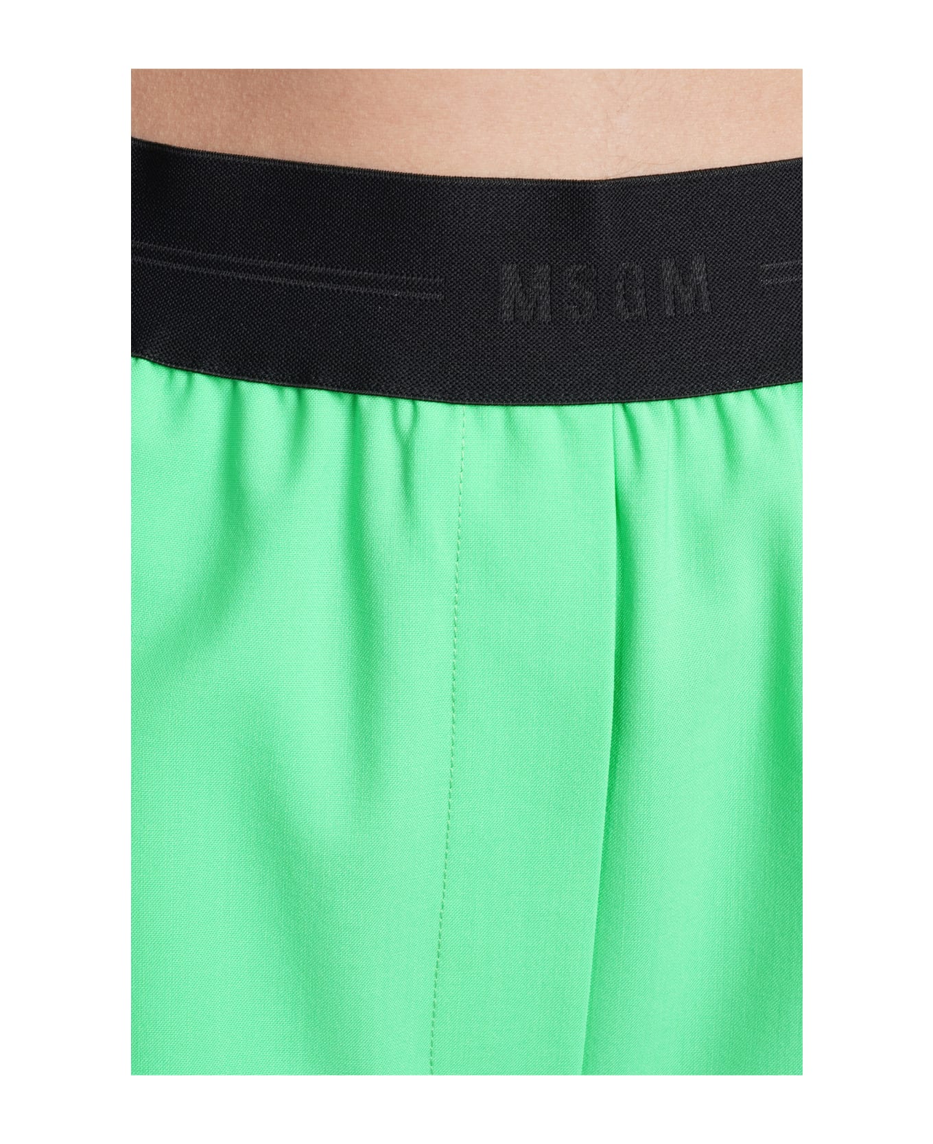 MSGM Shorts In Green Wool ショートパンツ