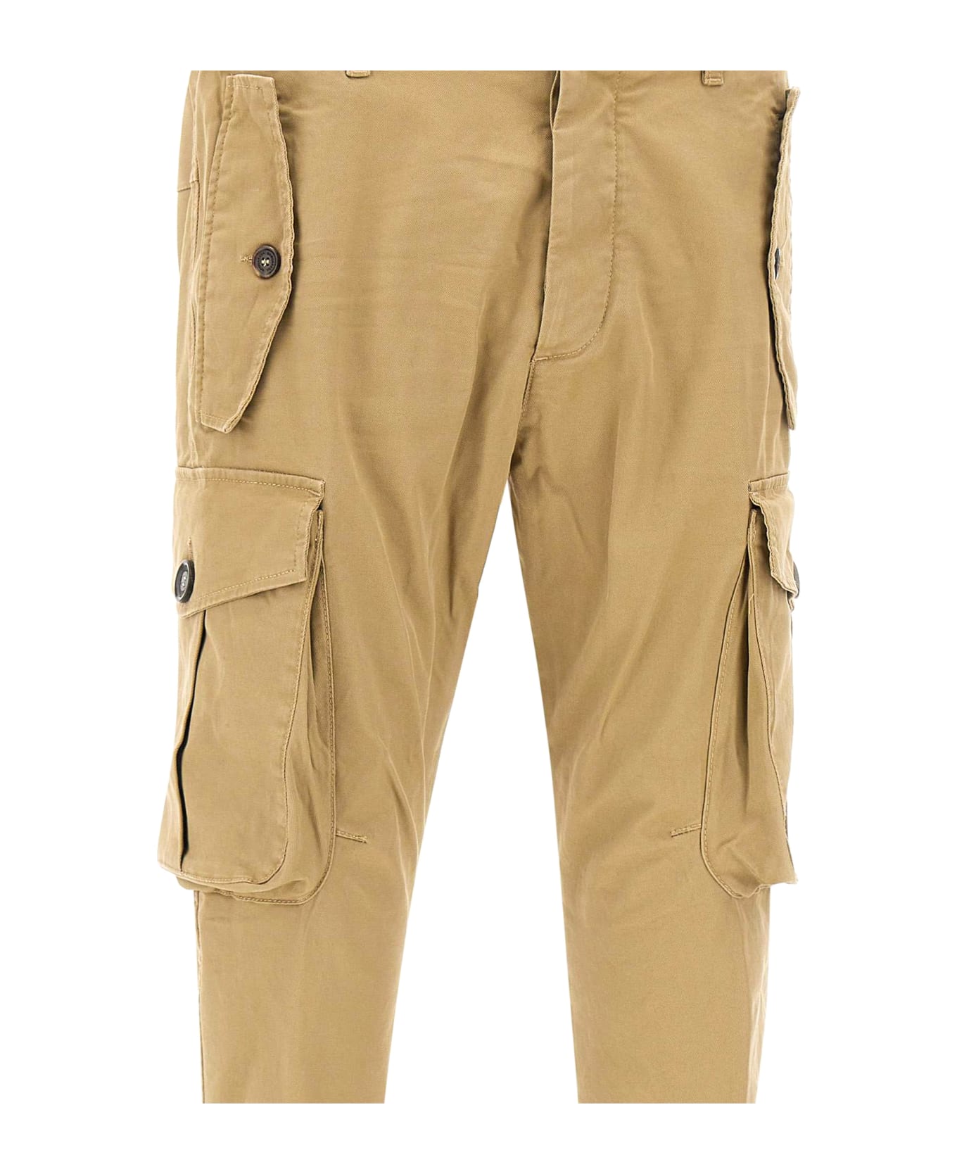 Dsquared2 Cotton Cargo Trousers - BEIGE ボトムス