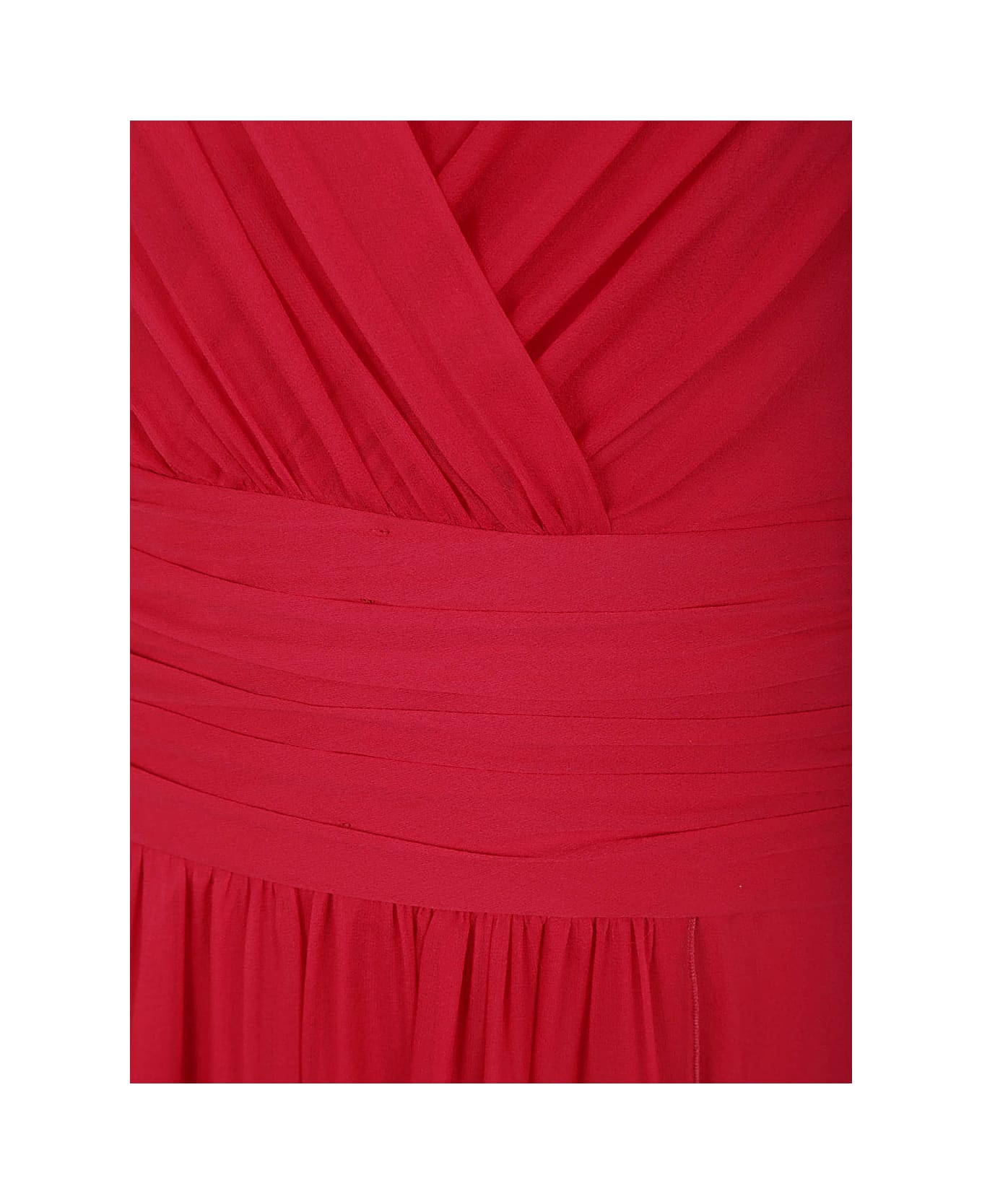 Alberta Ferretti Long Sleeve Elegant Dress - Raspberry
