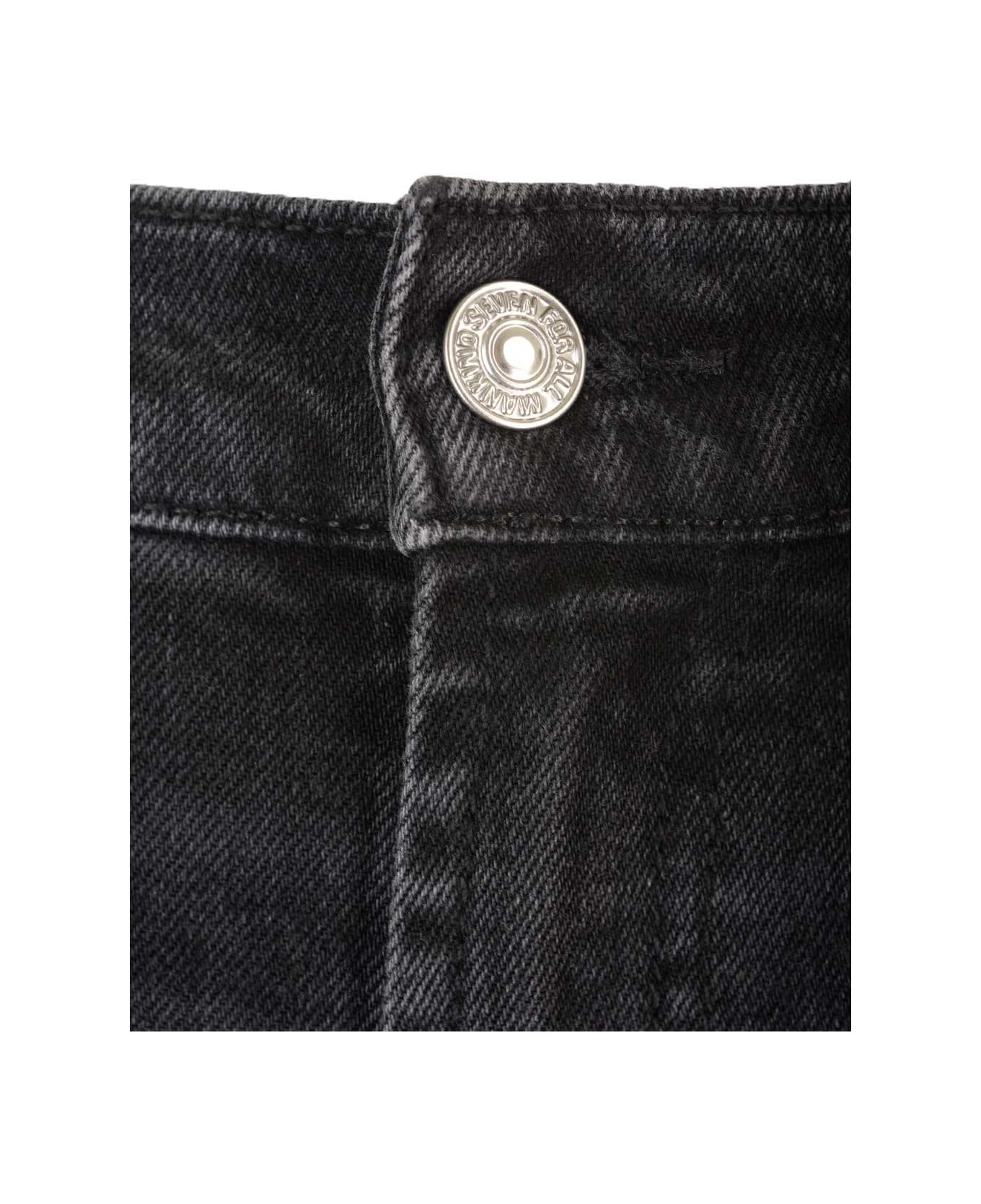 7 For All Mankind "ellie" Straight Leg Jeans - Black