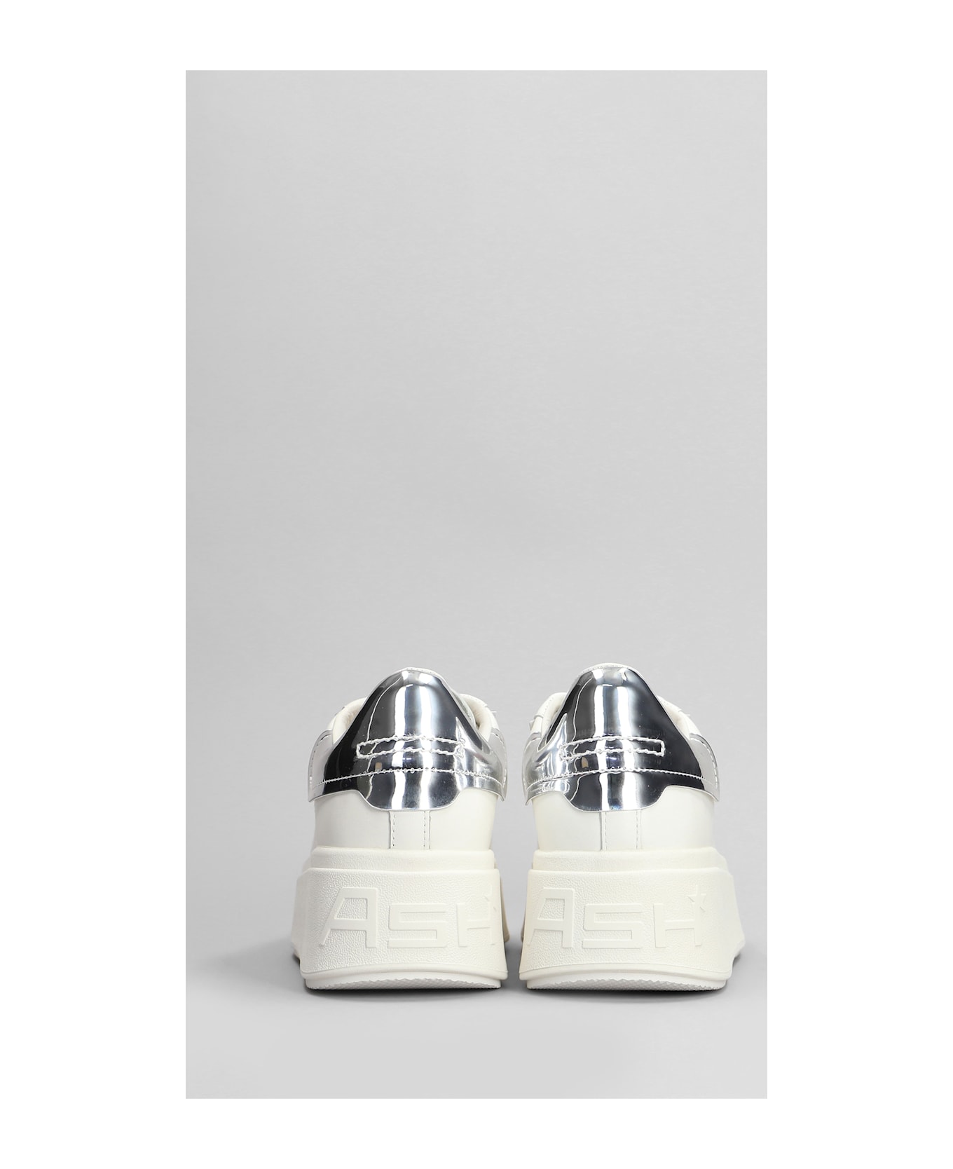 Ash Moby Bis Sneakers In White Leather - white