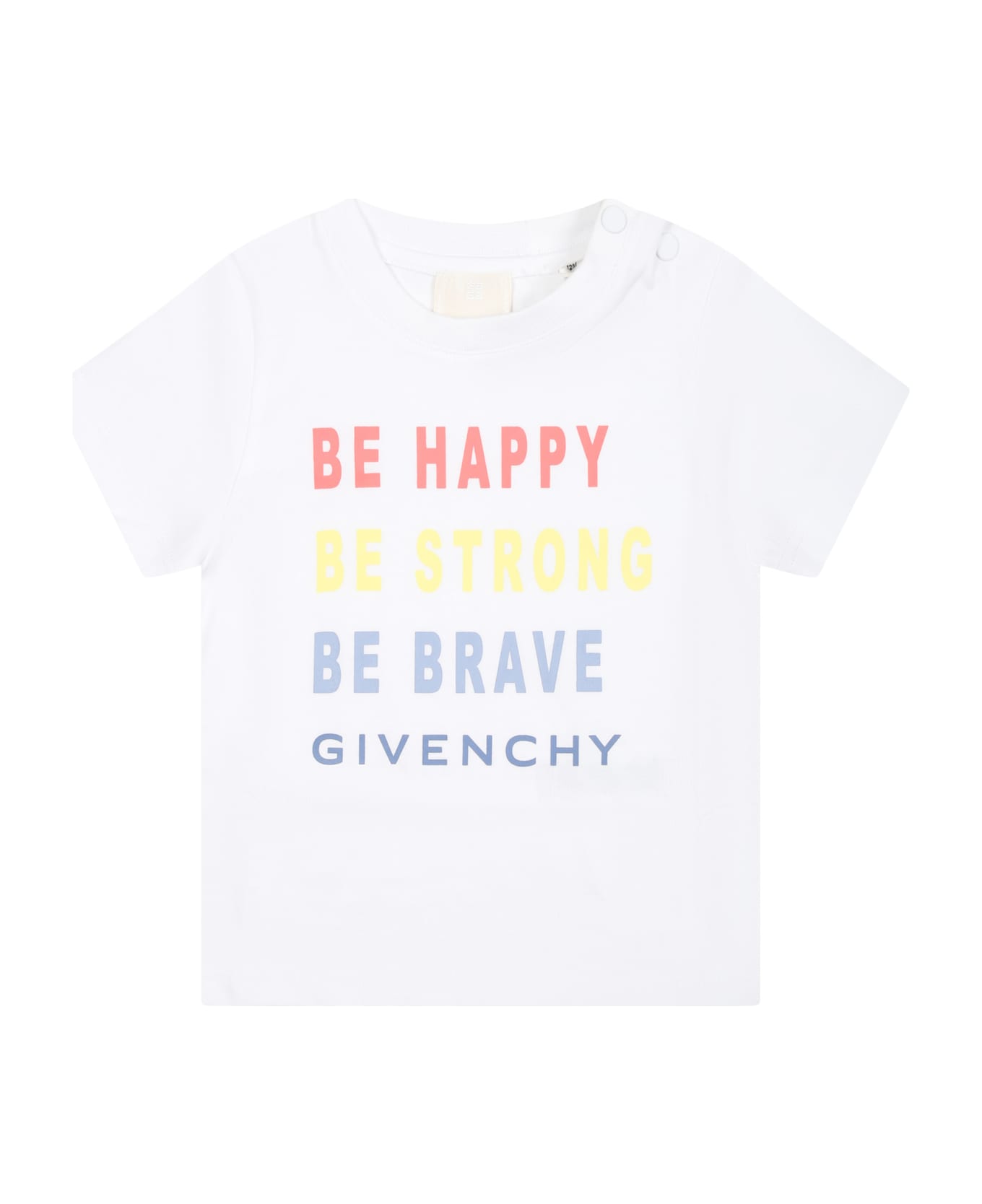 Givenchy White T-shirt For Baby Boy With Logo - White
