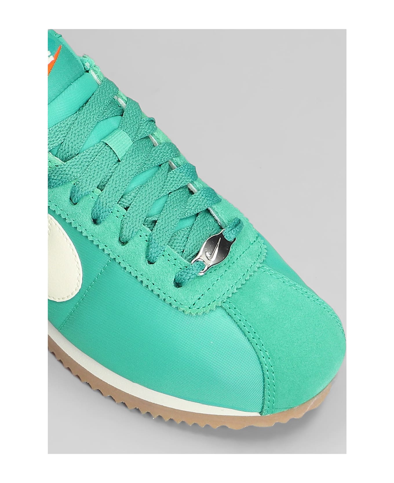 Nike Cortez Sneakers In Green Suede And Fabric - green