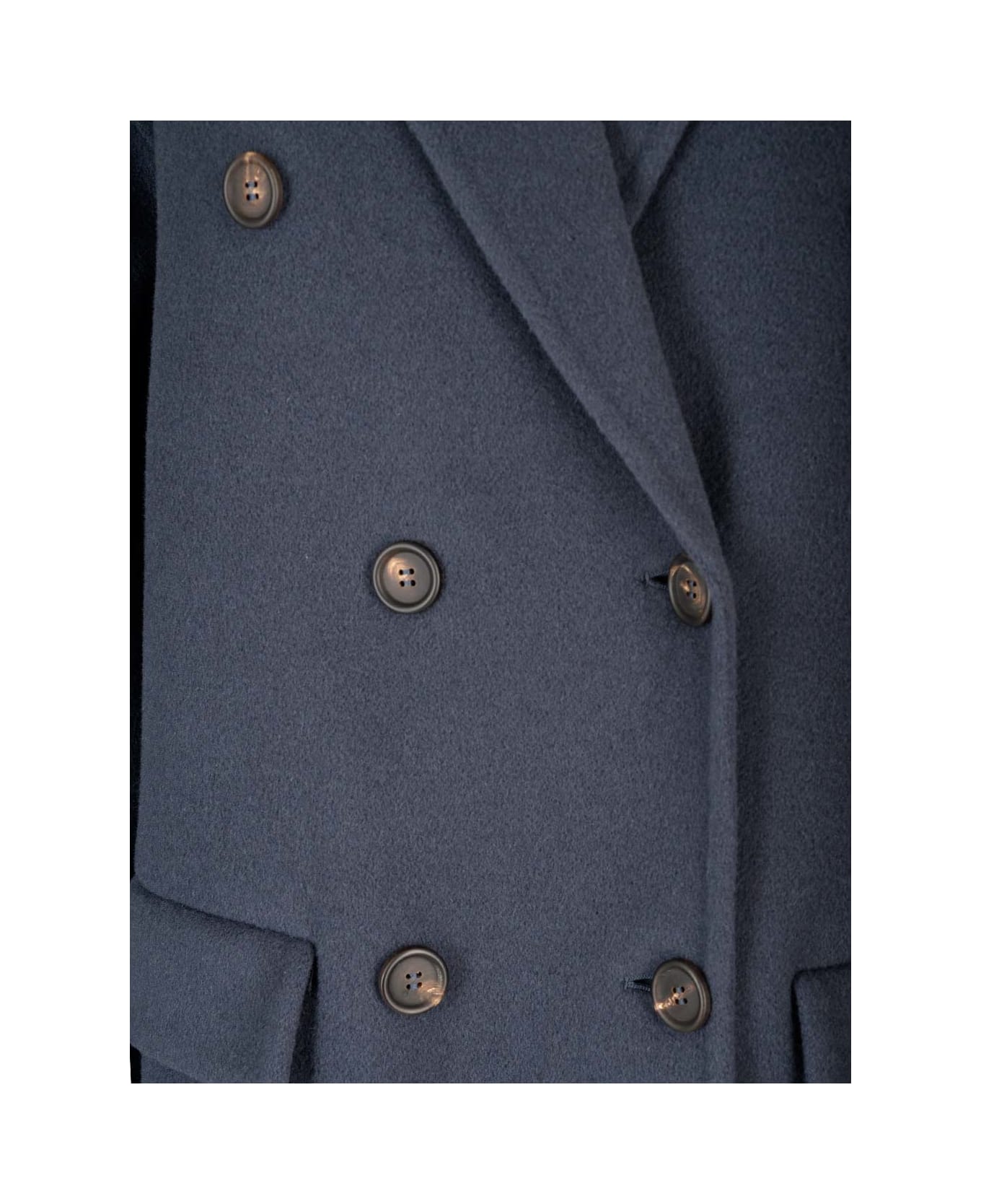 Brunello Cucinelli Double-breasted Coat - Blue レインコート