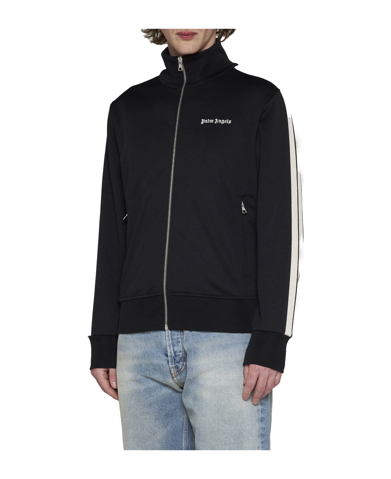 Palm Angels New Classic Track Jacket - Black Whit