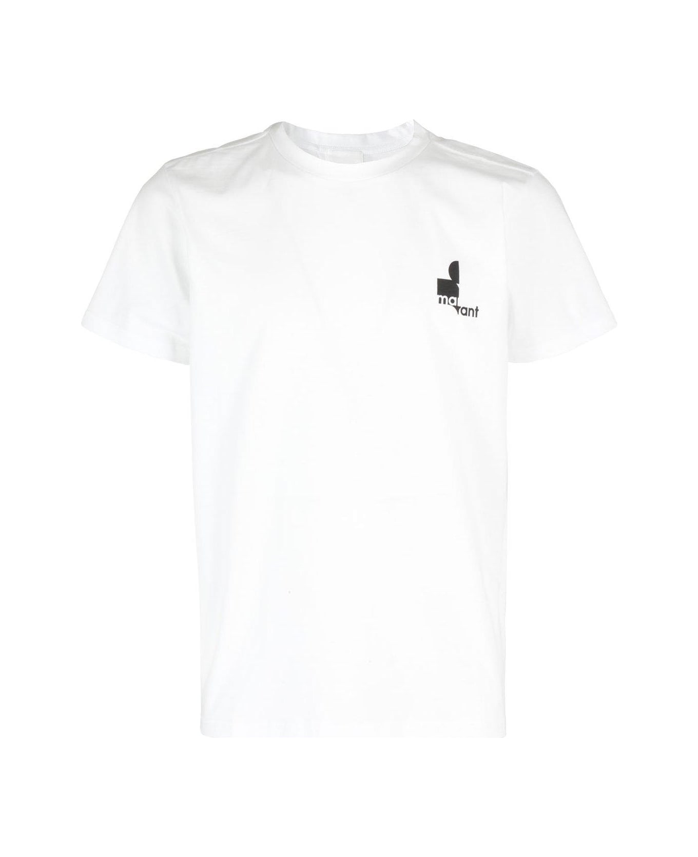 Isabel Marant Crewneck Logo Printed T-shirt - Wh White