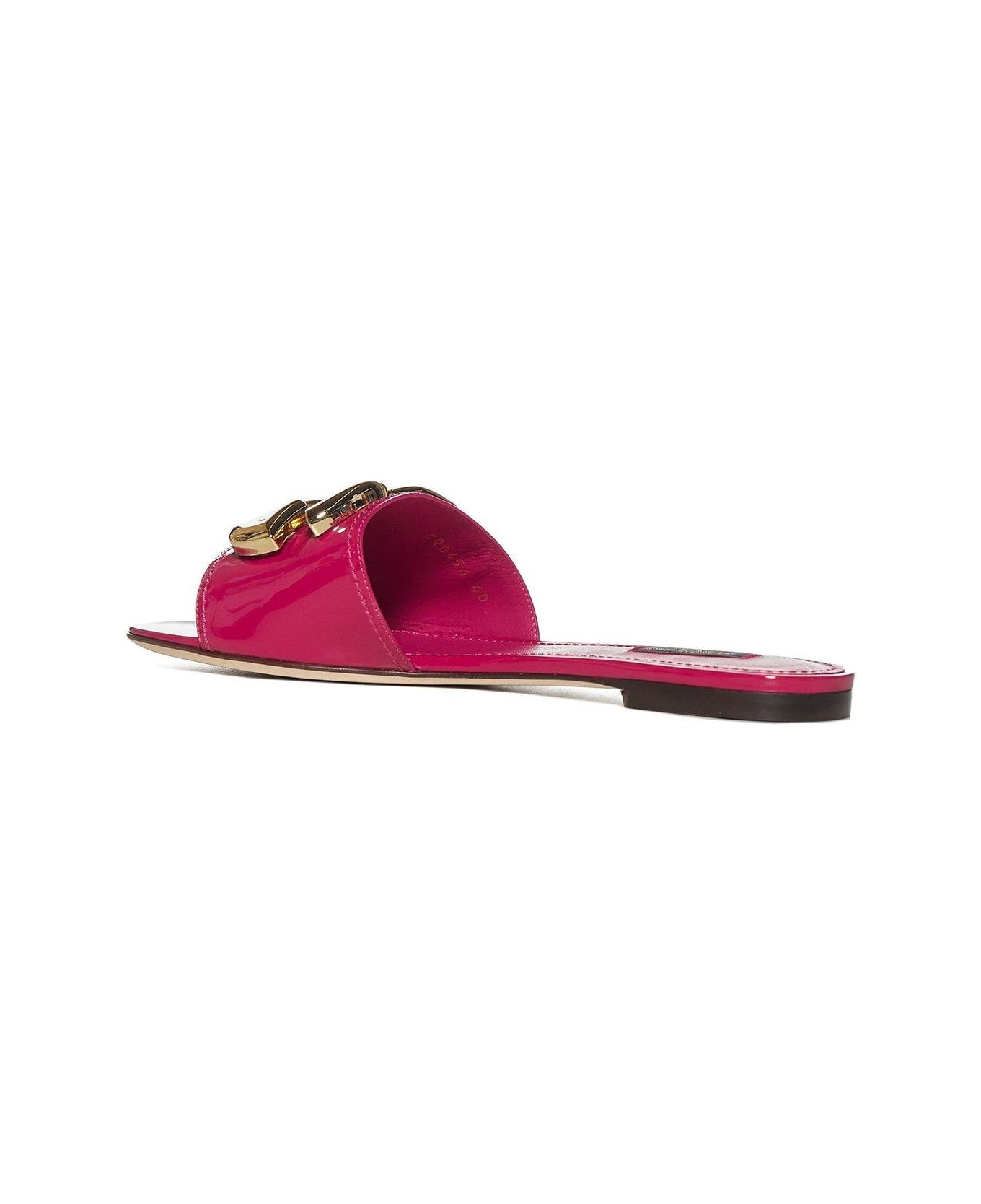 Dolce & Gabbana Dg Logo Plaque Sandals - Fucsia