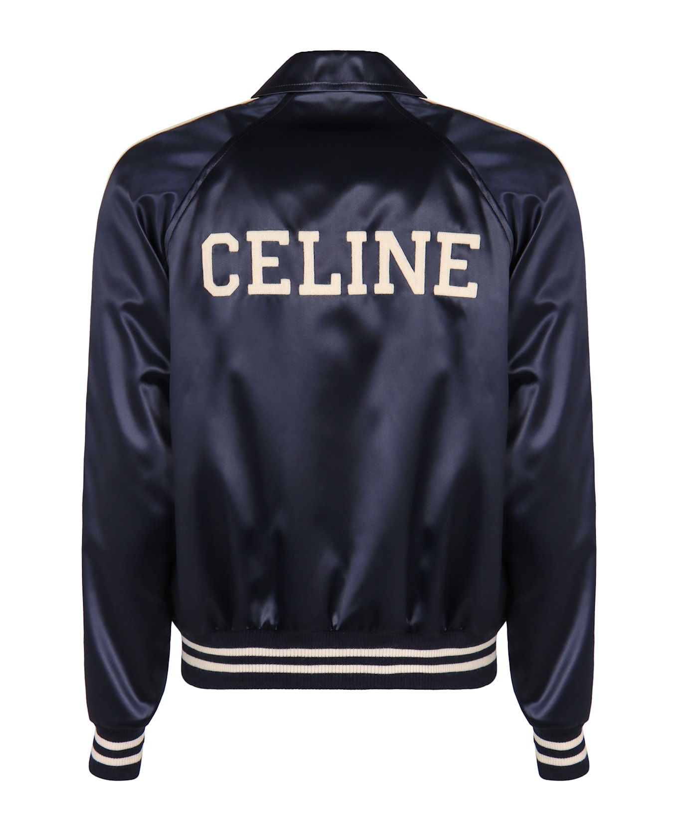 Celine Bomber Jacket In Technical Fabric - blue