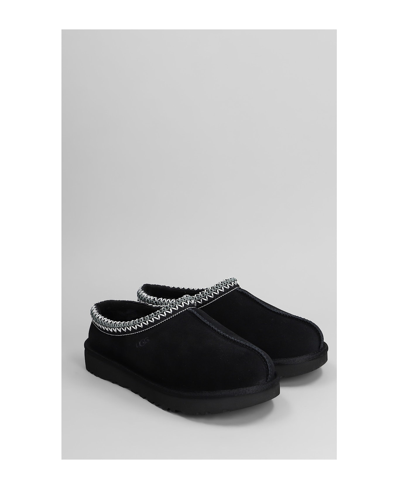 UGG Tasman Slipper-mule In Black Suede - black