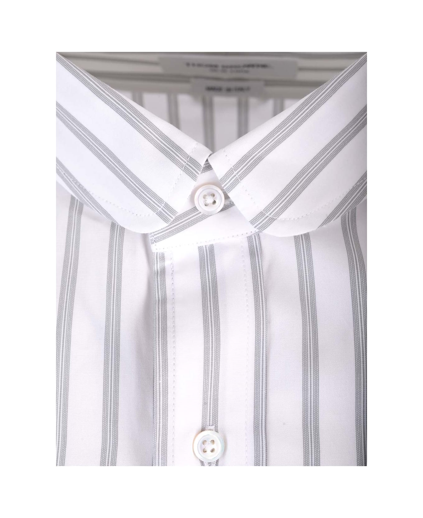 Thom Browne Striped Popeline Shirt - Grey