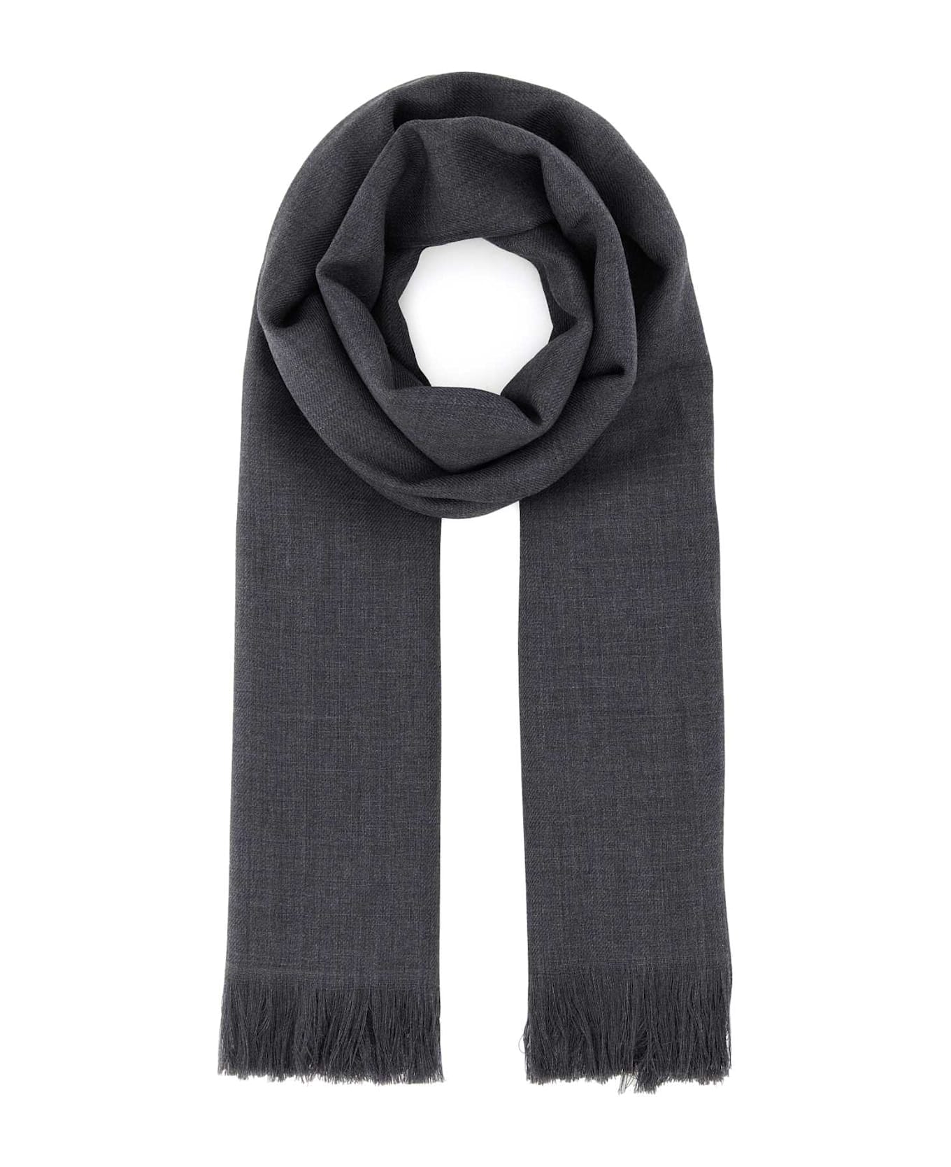 Weekend Max Mara Charcoal Wool Ken Scarf - 004