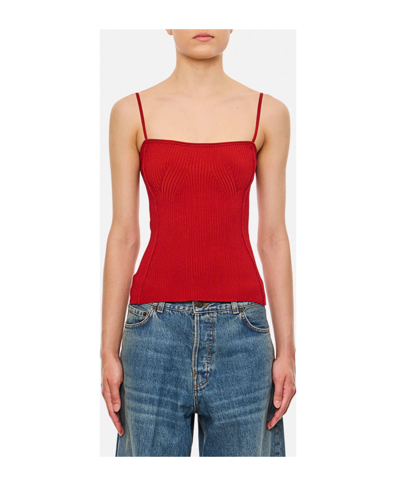 Jacquemus Le Haut Sierra Viscose Top - Red