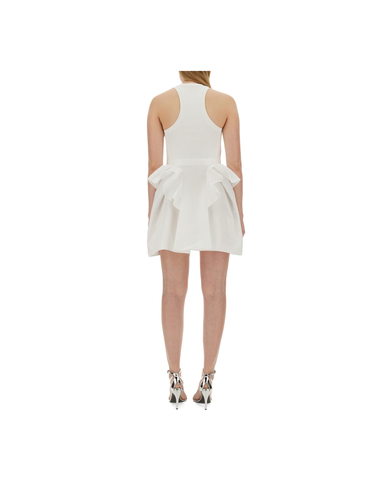 Alexander McQueen Mini Hybrid Dress - WHITE