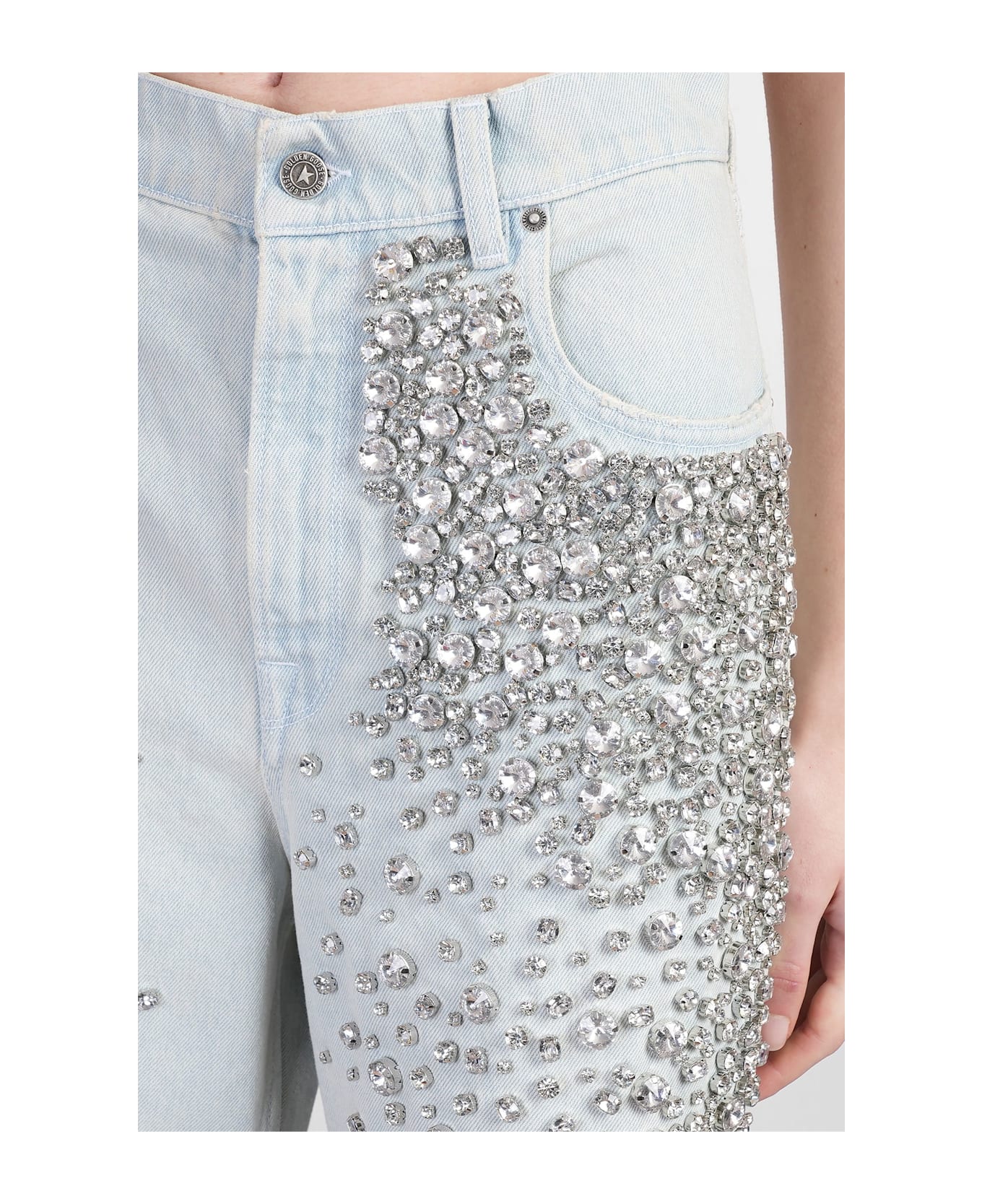 Golden Goose Kim Jeans In Cyan Denim - cyan