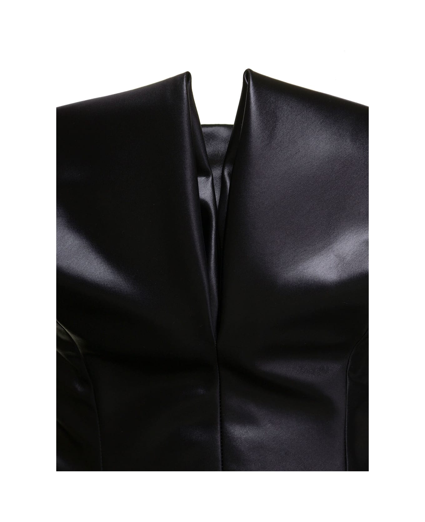 Maison Margiela Back Sleeveless Bustier Midi Dress In Acetate Woman - Black ワンピース＆ドレス