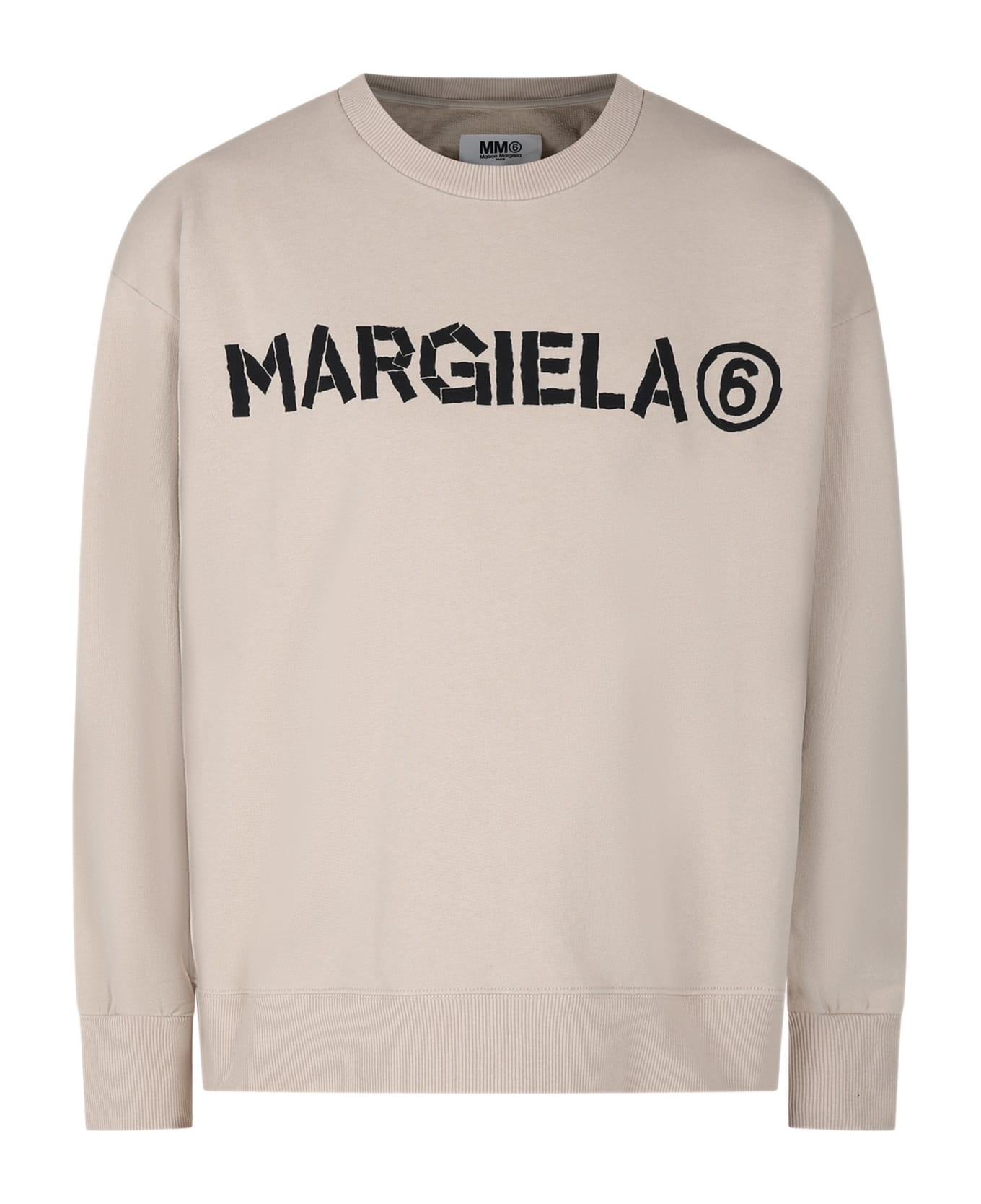 MM6 Maison Margiela Beige Sweatshirt For Kids - Beige