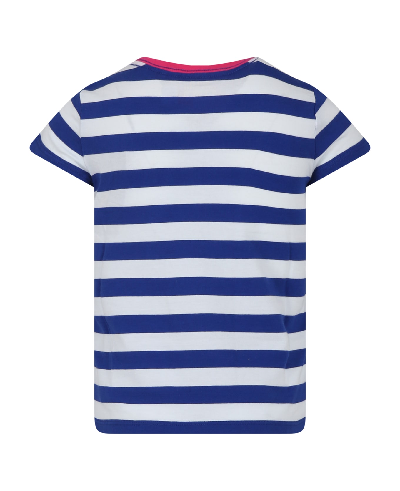Ralph Lauren Blue T-shirt For Girl With Polo Bear - Multicolor Tシャツ＆ポロシャツ