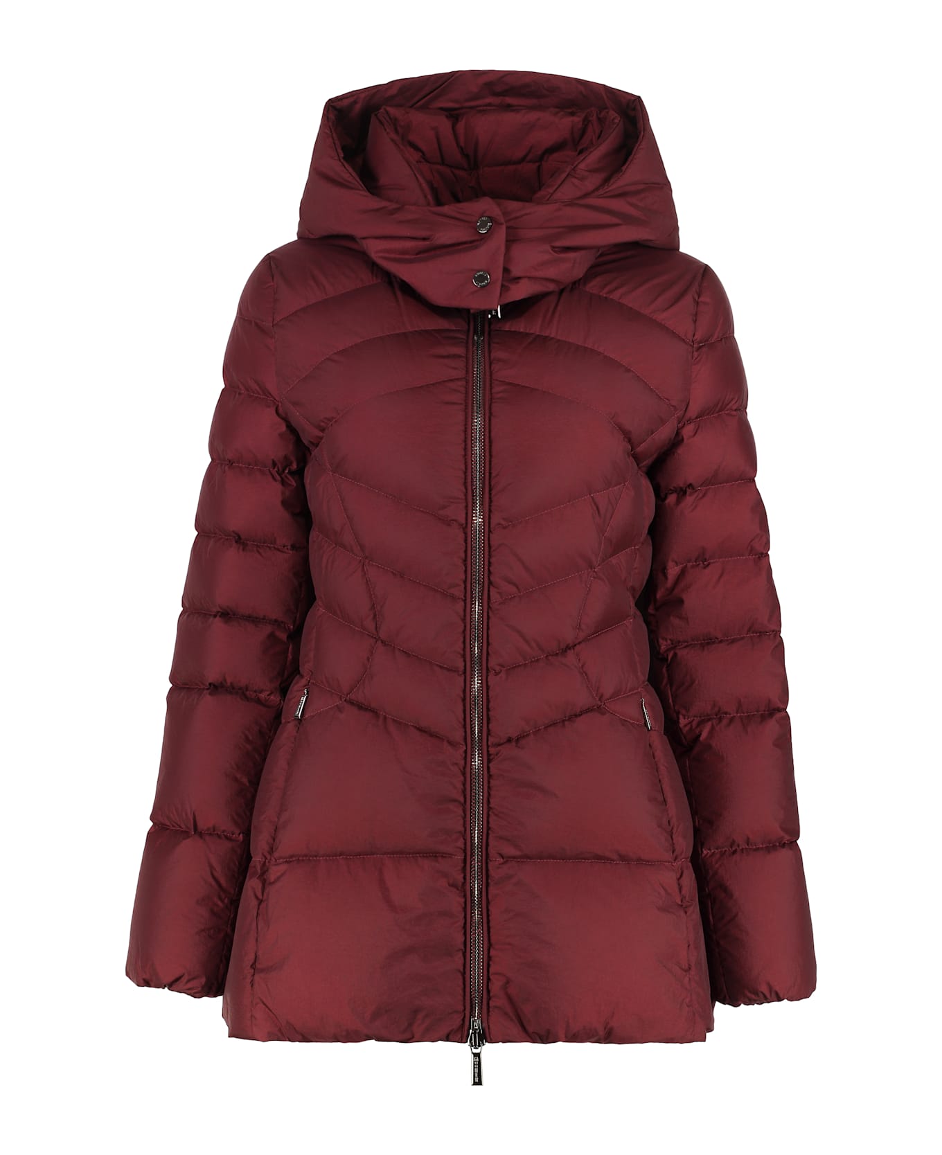 Moorer Malawi Hooded Down Jacket - Red-purple or grape