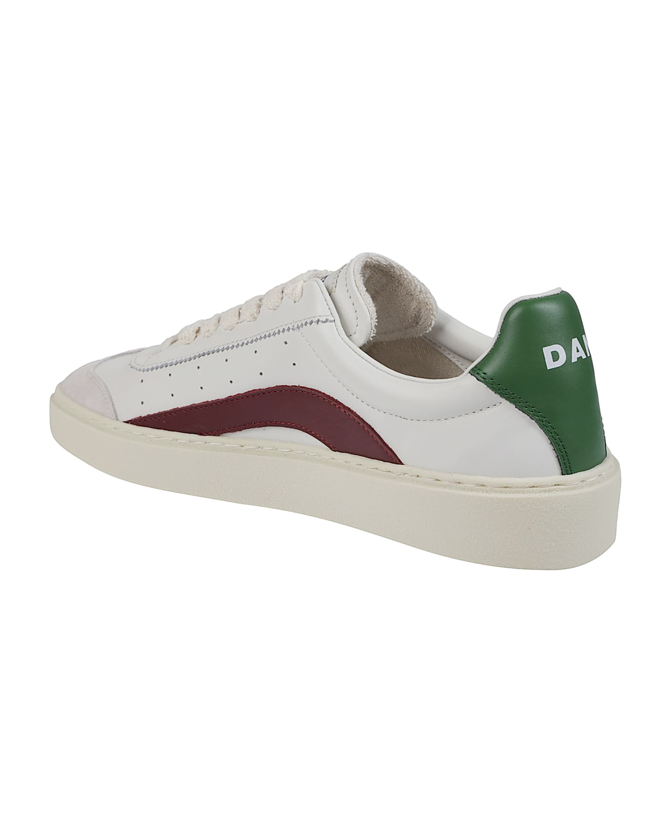 Dsquared2 Rider Lace-up Low Top Sneakers - Crema/vino/smeraldo