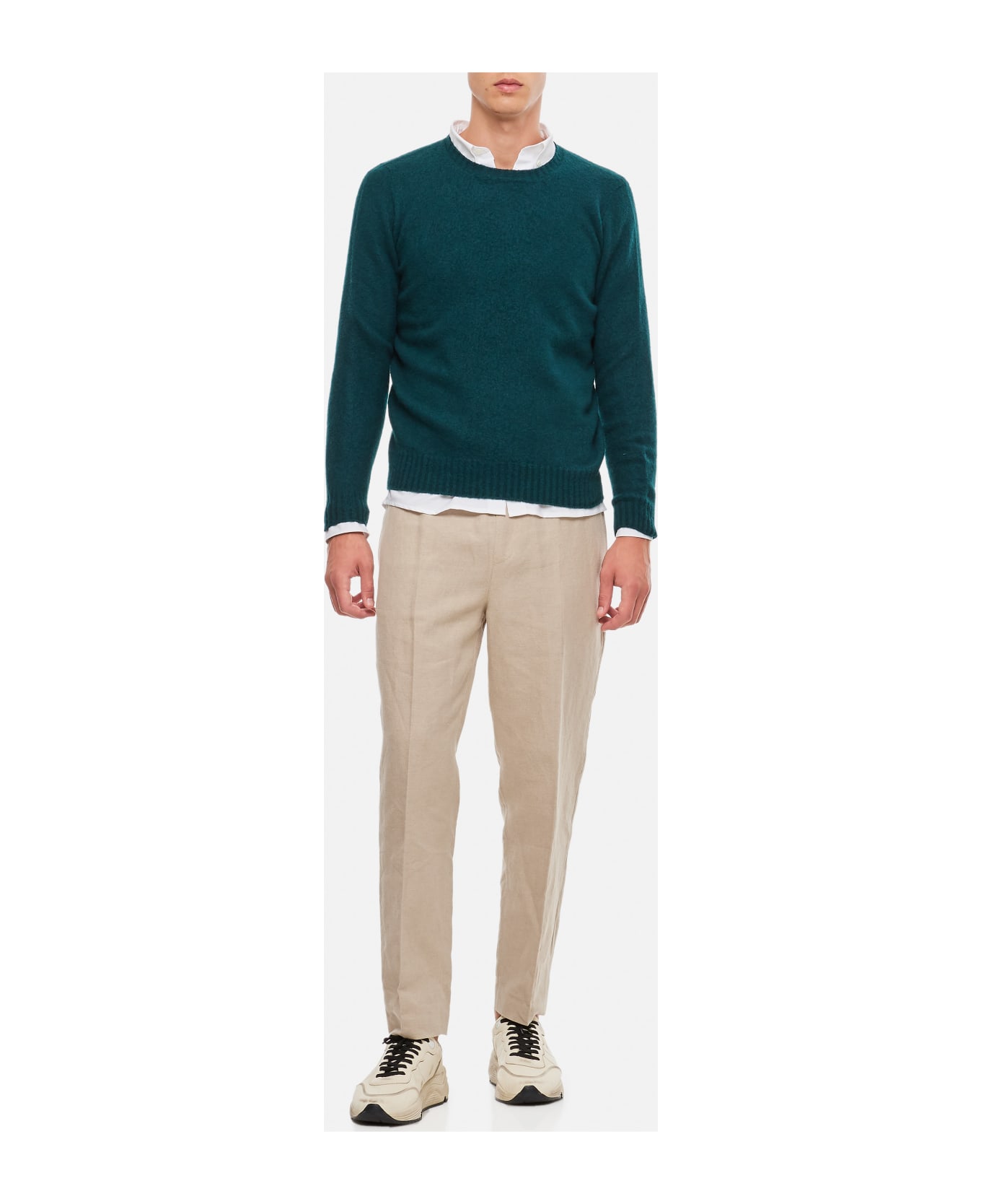 Drumohr Crewneck Wool Sweater - Green