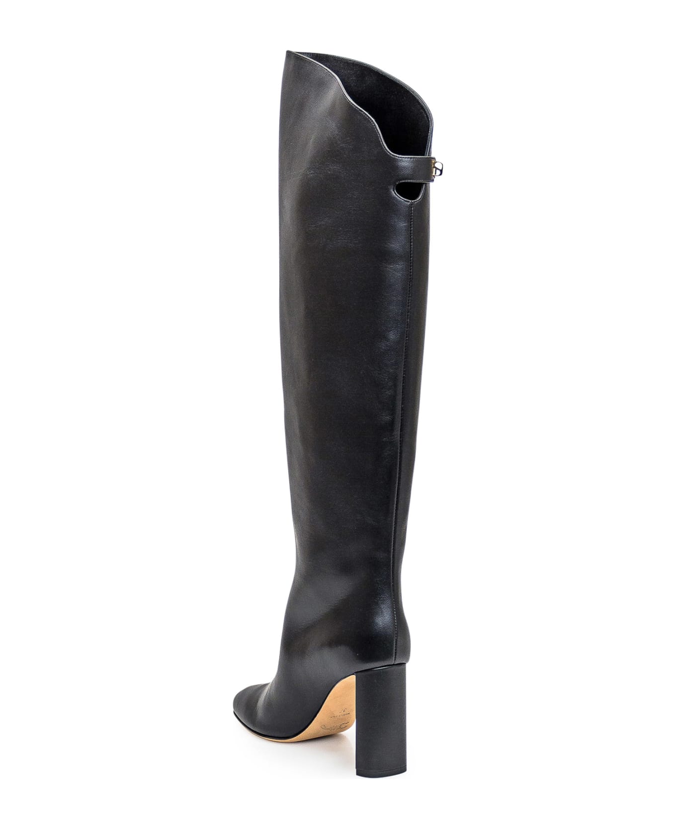 Maison Skorpios Adriana Boot In Leather - BLACK ブーツ