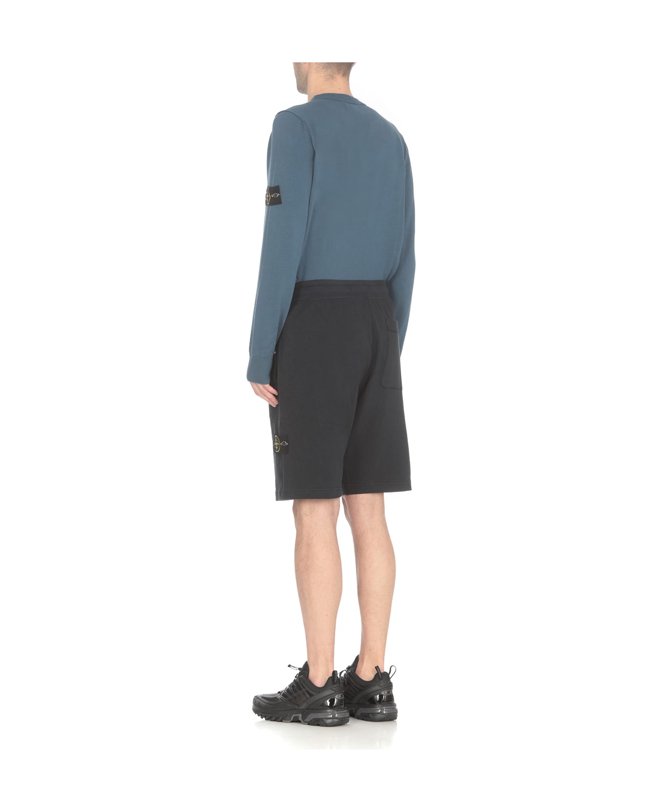 Stone Island Cotton Bermuda Shorts - Blue ショートパンツ