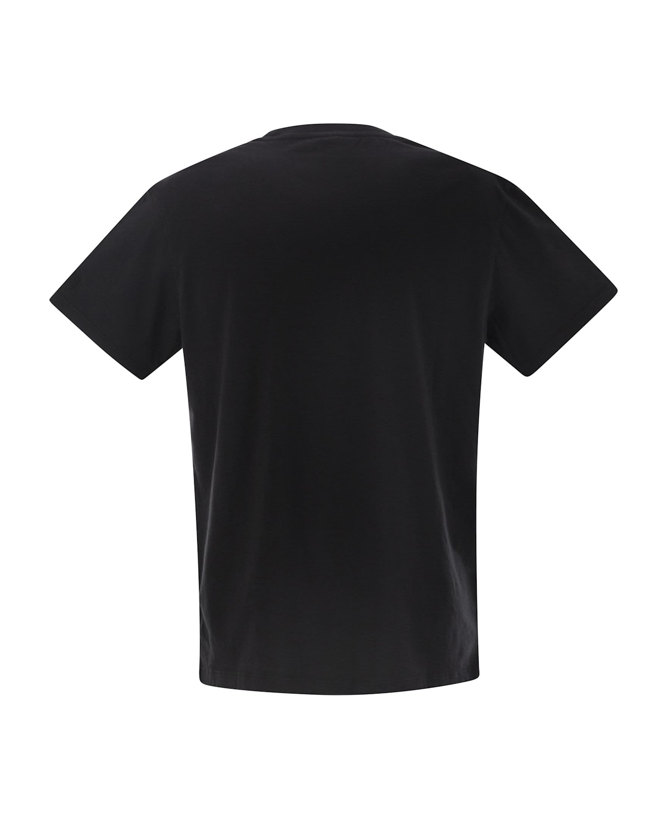 MC2 Saint Barth Emilie - T-shirt With Embroidery On Chest - Black