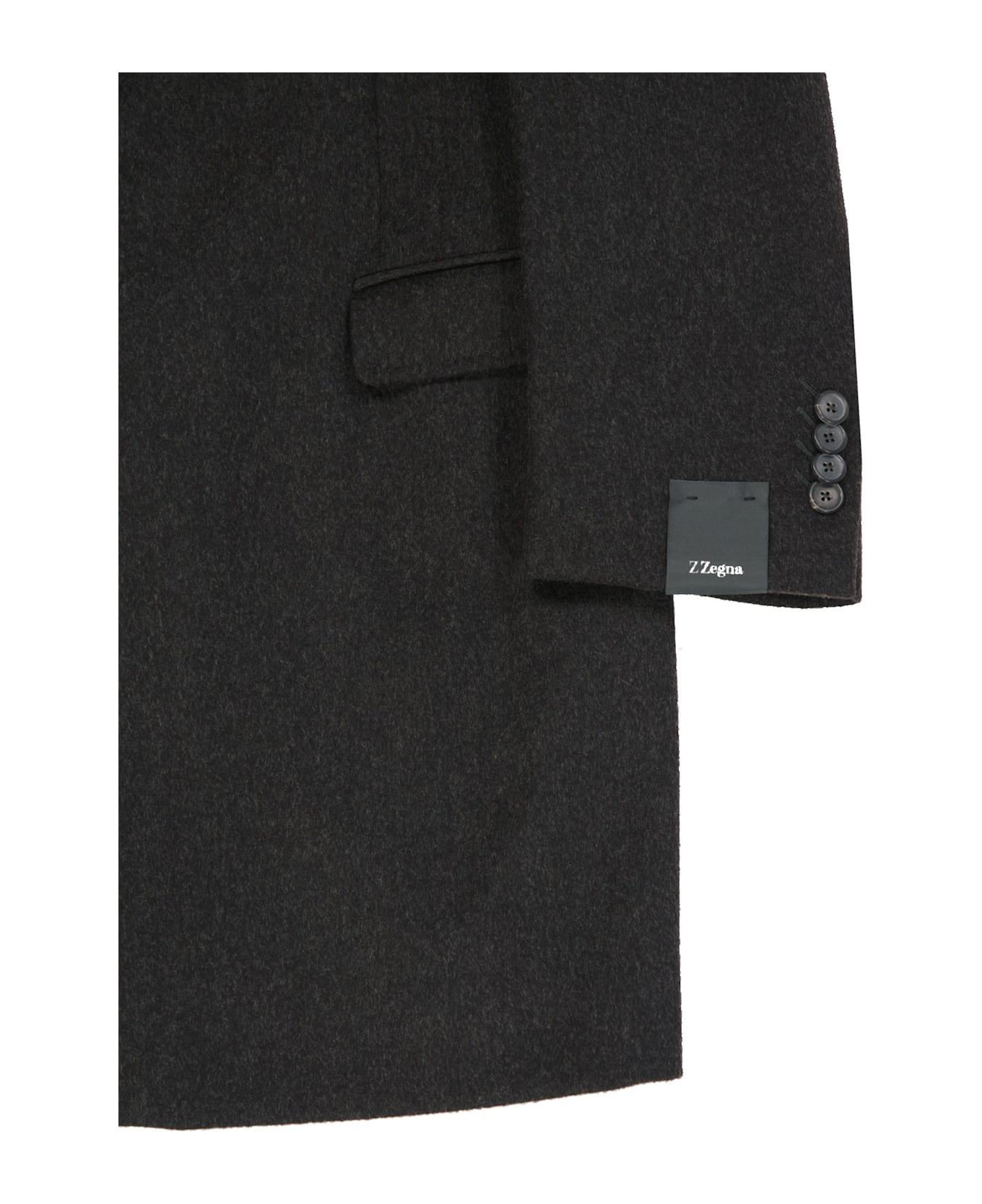 Z Zegna Wool Coat - Gray