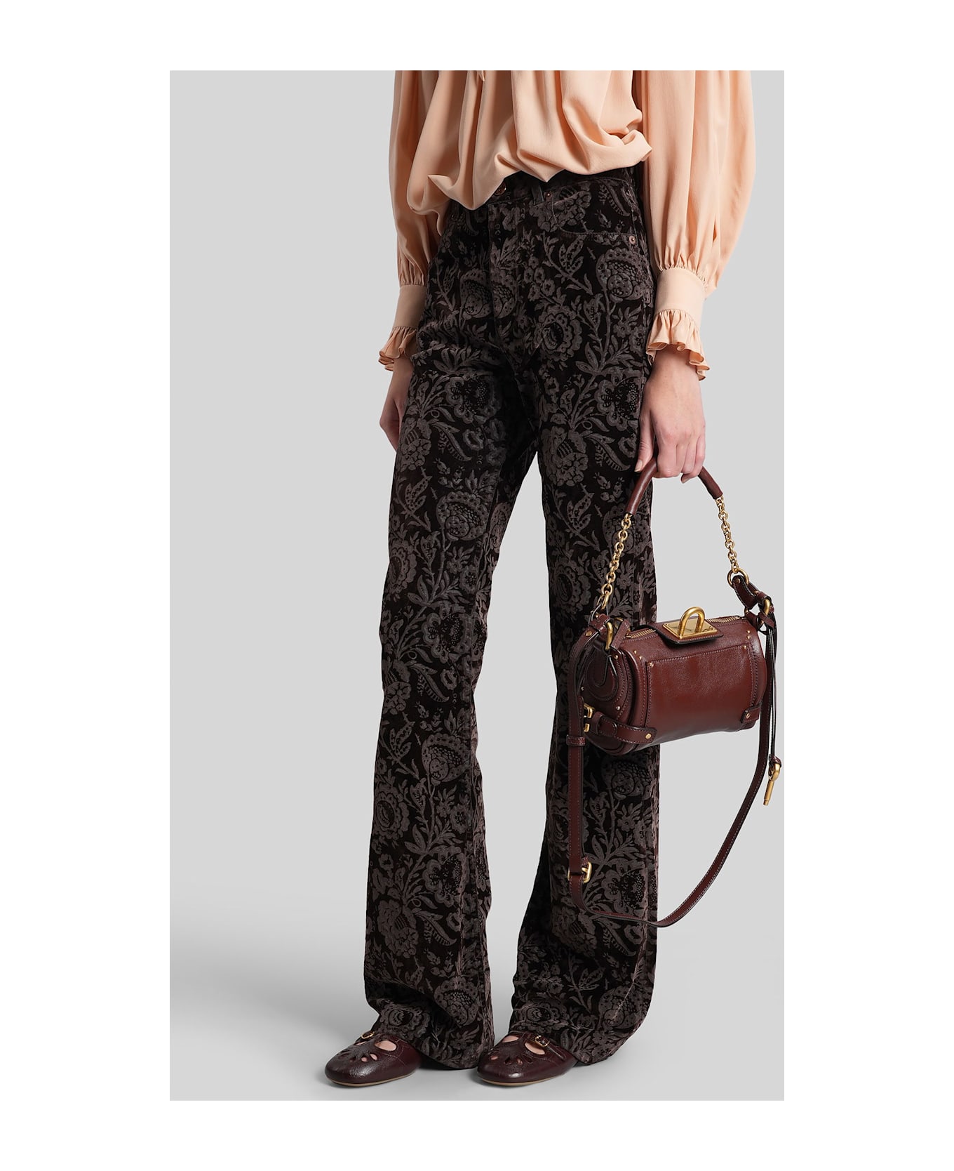 Chloé Pants In Brown Velvet - brown