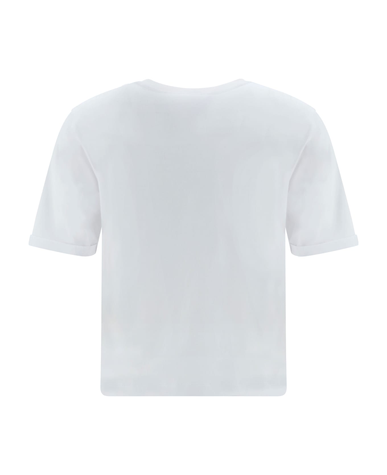 Fendi Logo Embroidered Crewneck T-shirt - White Tシャツ