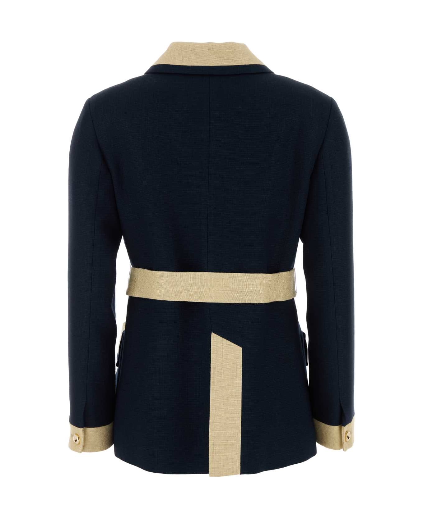 Valentino Garavani Two-tone Viscose Blazer - PROVENCEBLUEBETULLA