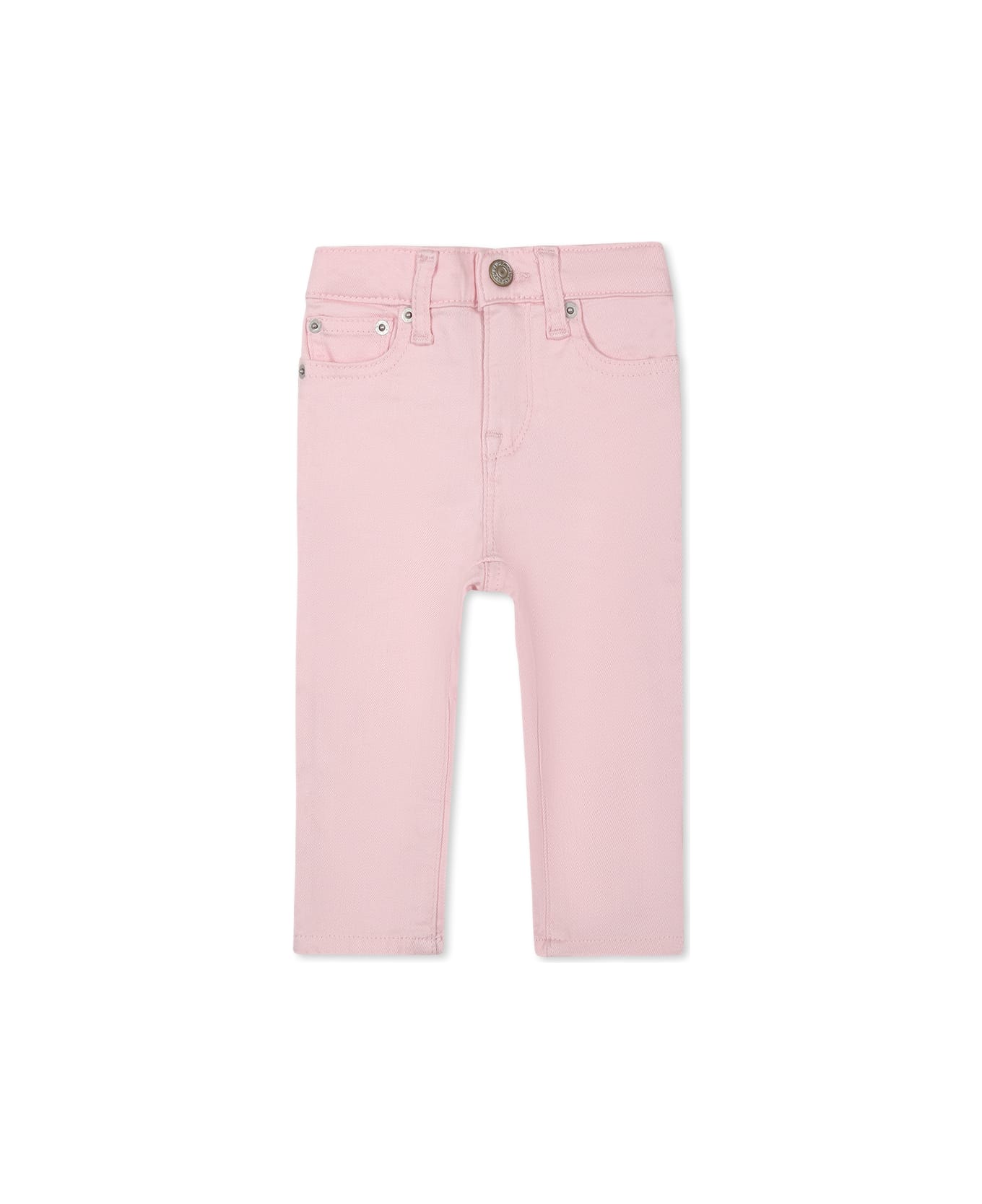 Ralph Lauren Pink Jeans For Baby Girl - Pink