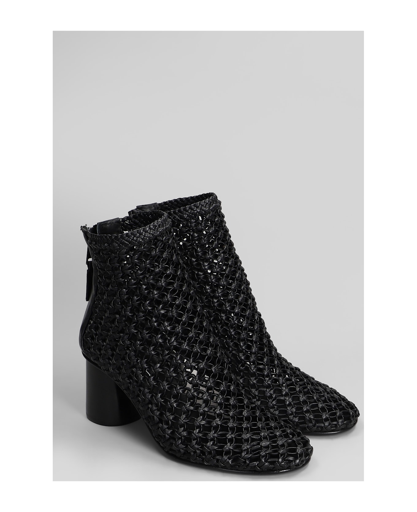 Elena Iachi High Heels Ankle Boots In Black Leather - black