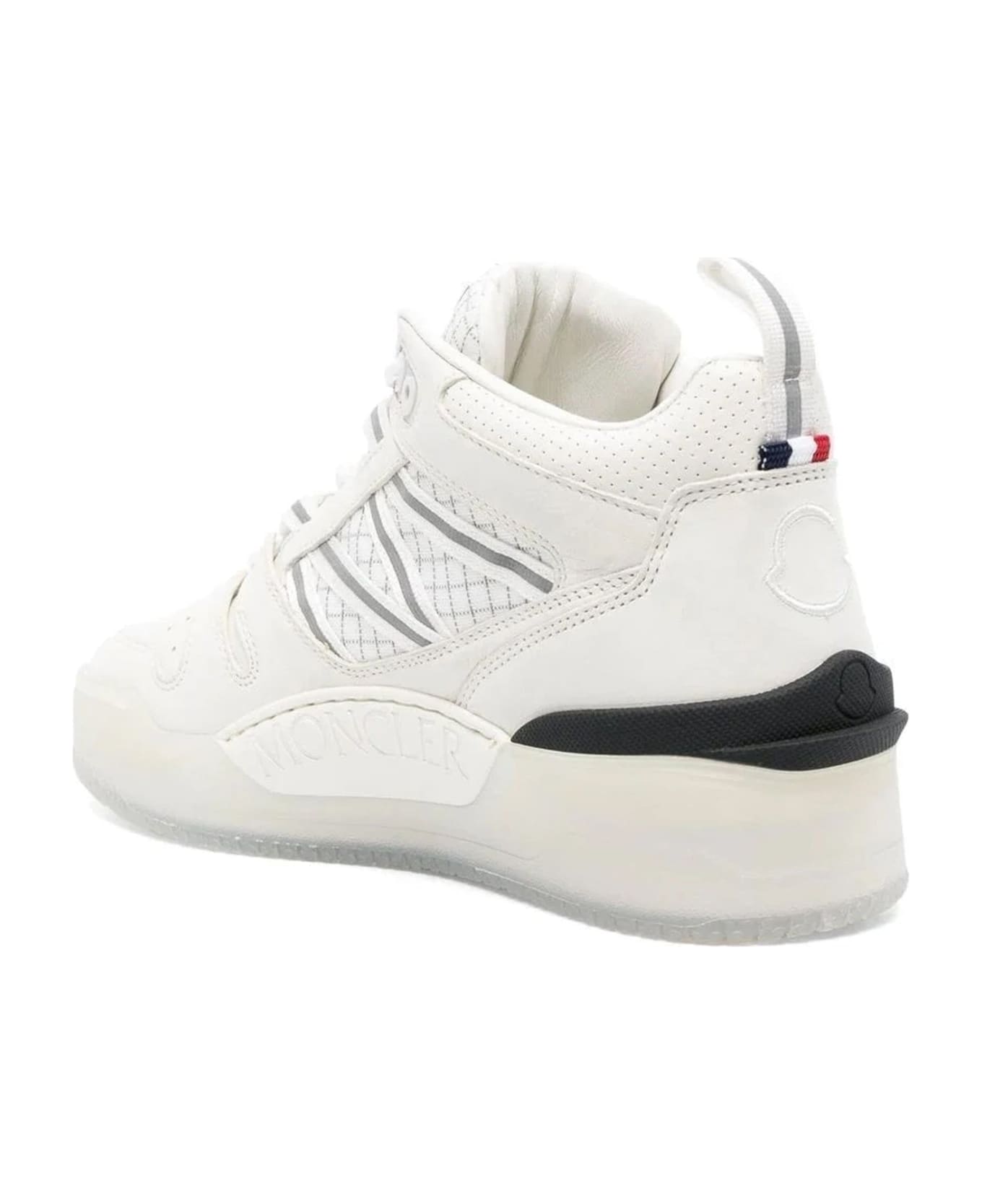 Moncler Pivot Leather Sneakers - White