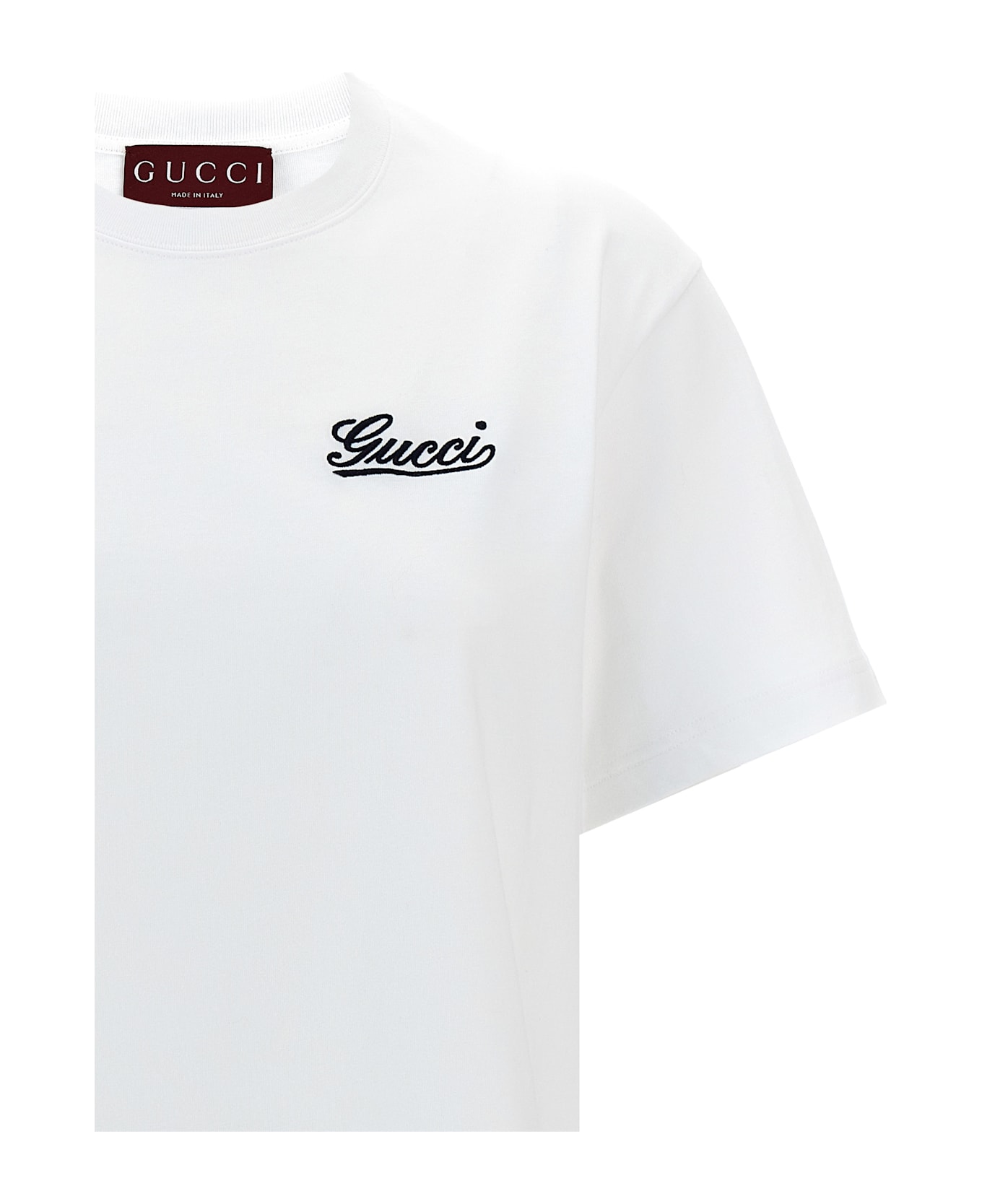 Gucci Logo Embroidery T-shirt - OFFWHITEMIX