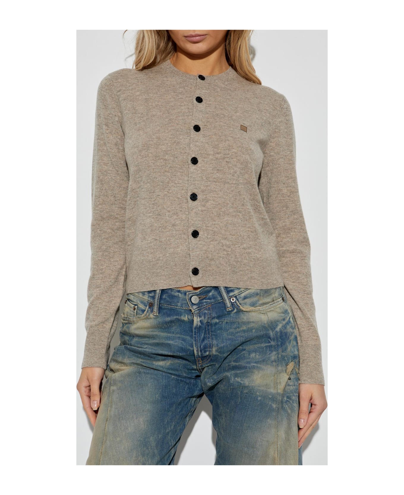 Acne Studios Wool Cardigan - GREIGE MELANGE