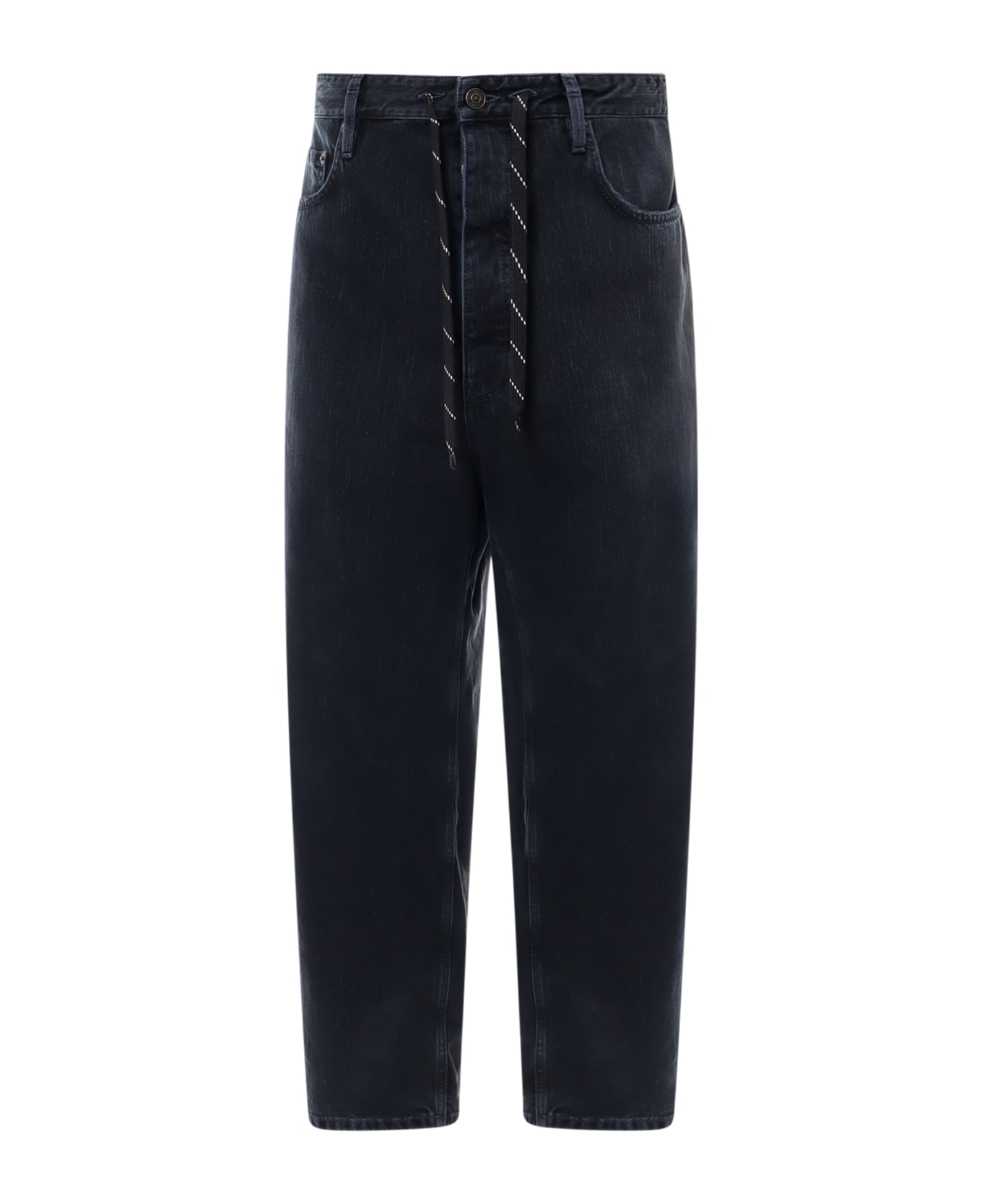 Balenciaga Wide-leg Jeans - Black ボトムス