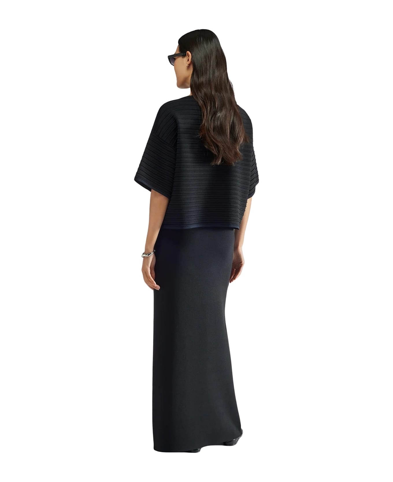 Liviana Conti Sweater With Ruffles - Nero Notte