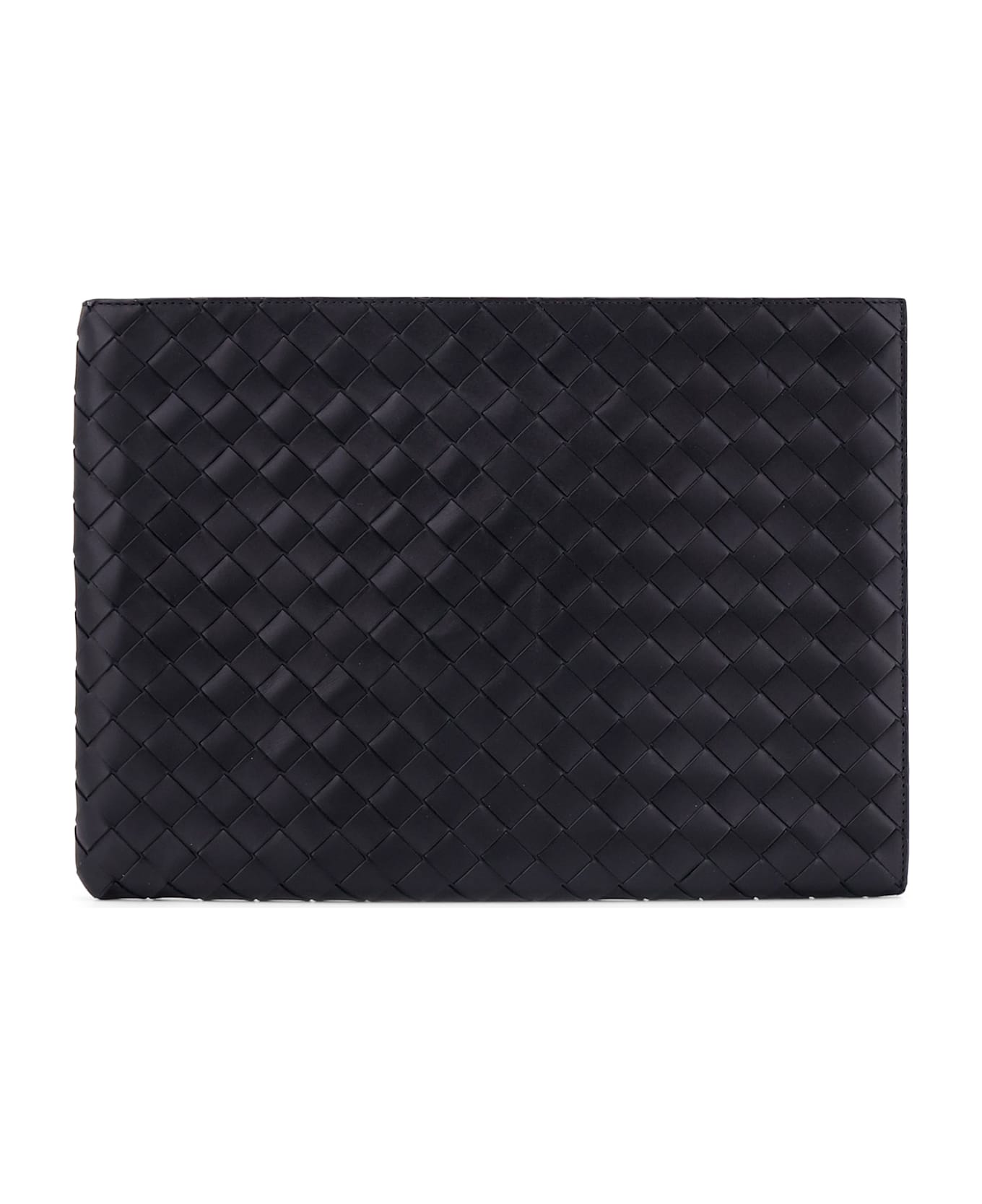 Bottega Veneta Woven Leather Pochette - Black