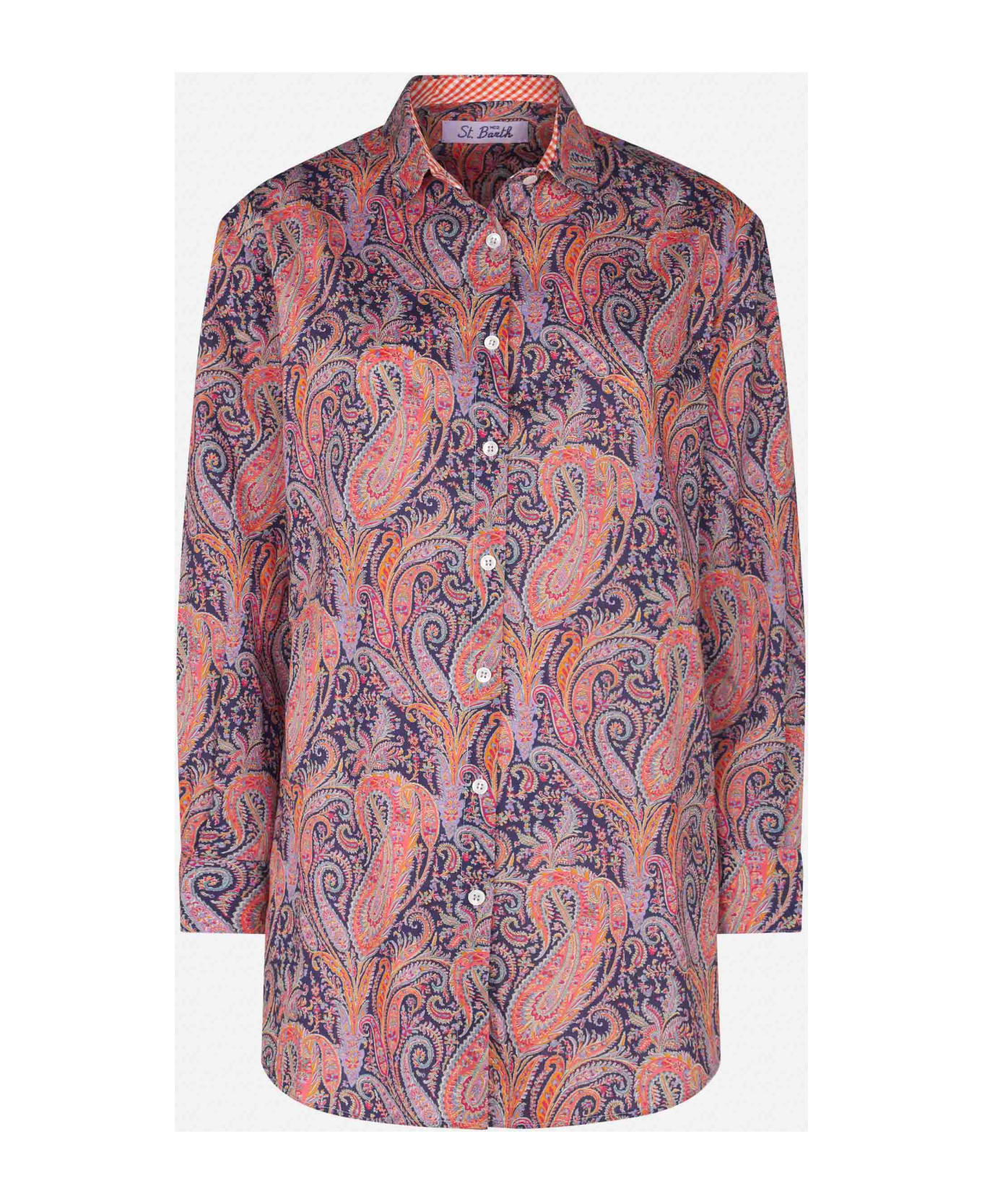 MC2 Saint Barth Brigitte Cotton Shirt With Liberty Flower Print | Made With Liberty Fabric - MULTICOLOR