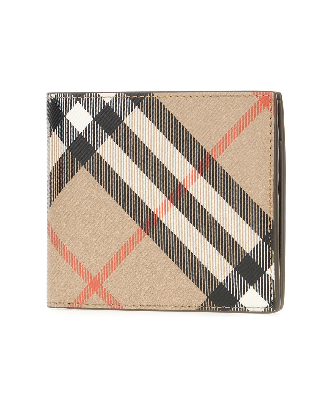 Burberry Printed Fabric Wallet - SAND