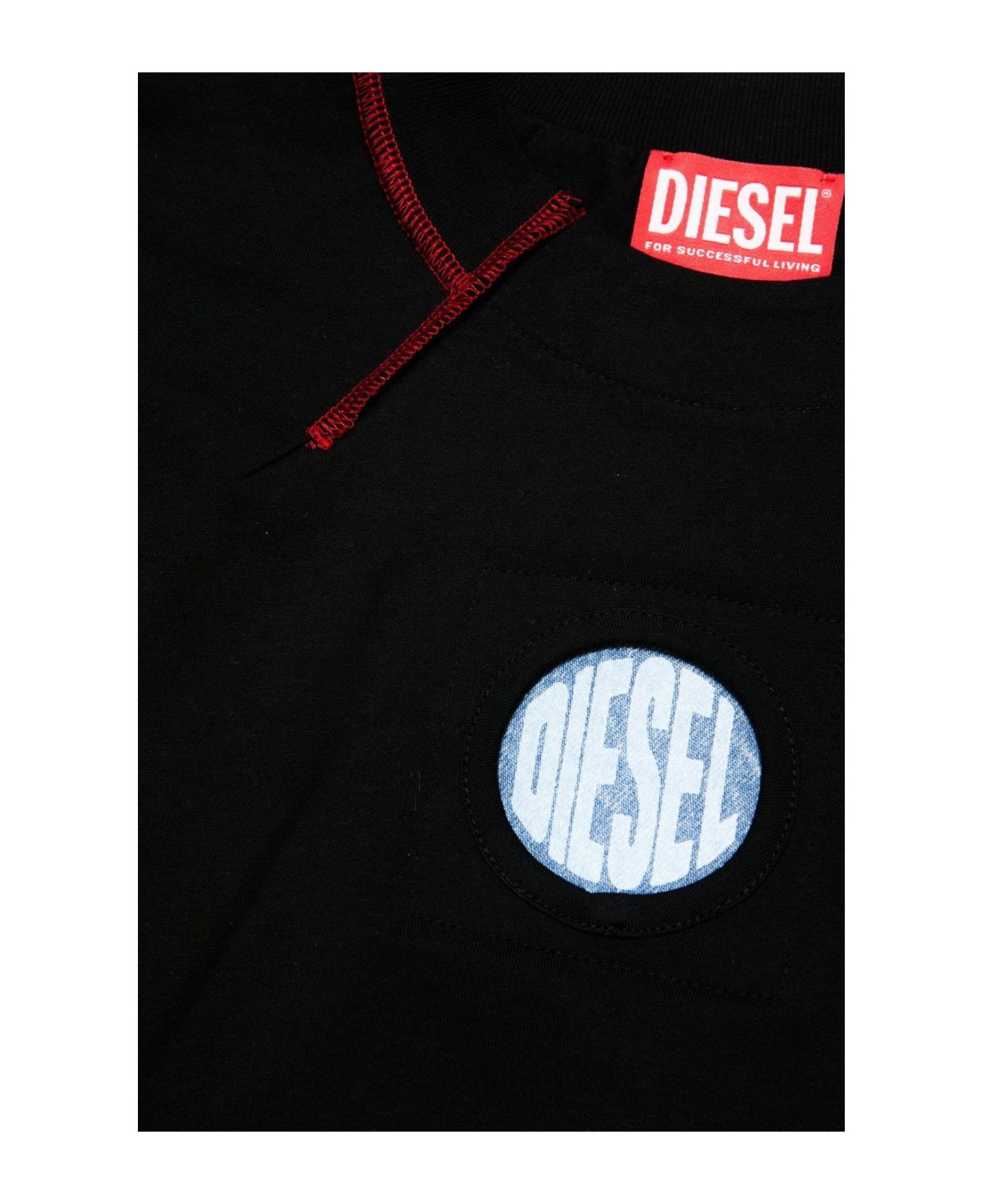 Diesel Toch Logo Printed T-shirt - Black