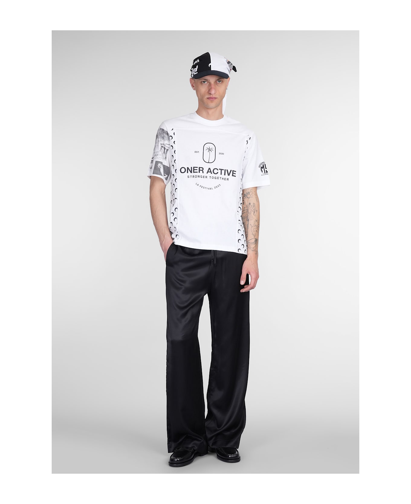 Marine Serre T-shirt In White Cotton - white