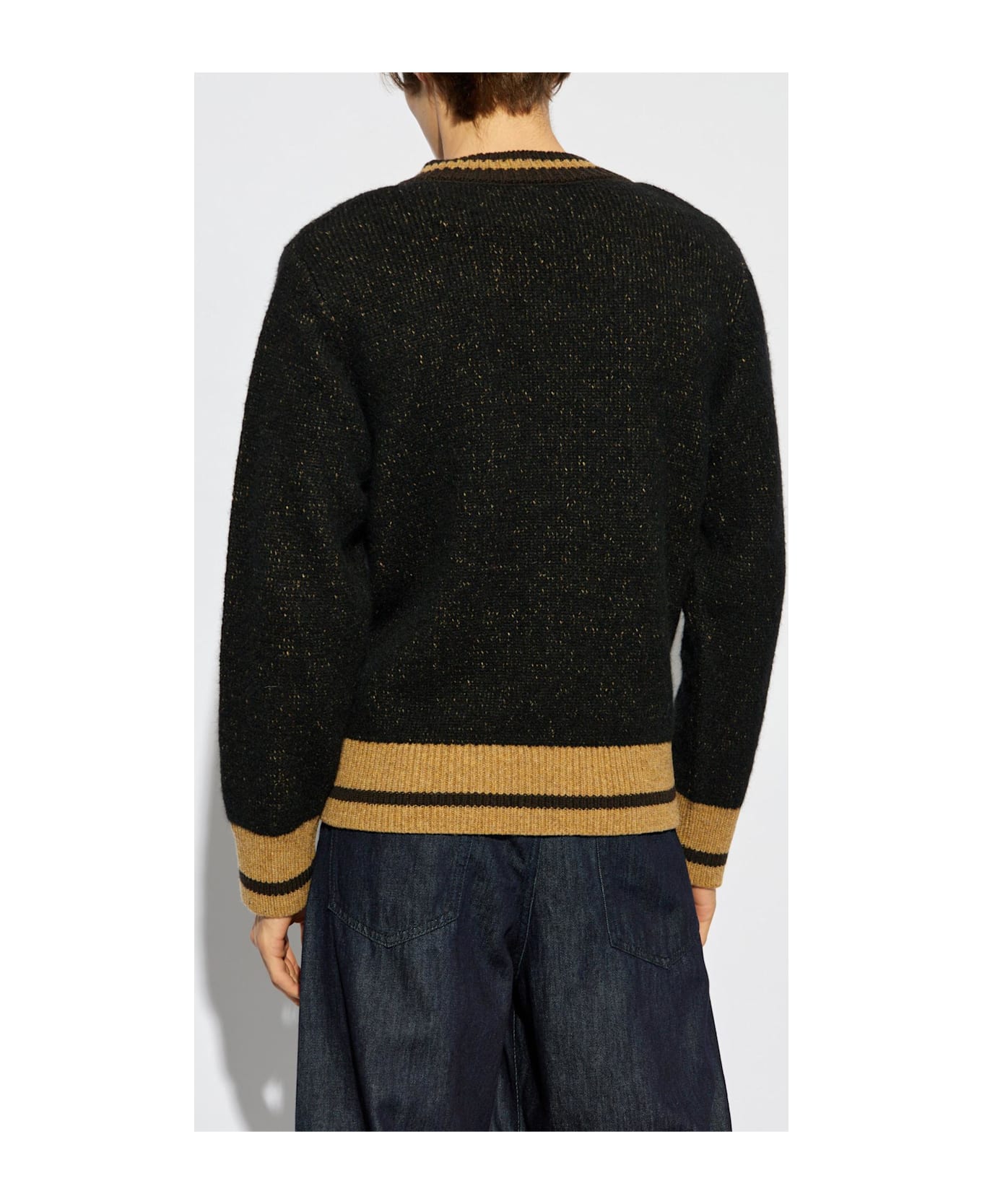 Dries Van Noten V-neck Sweater - BLACK